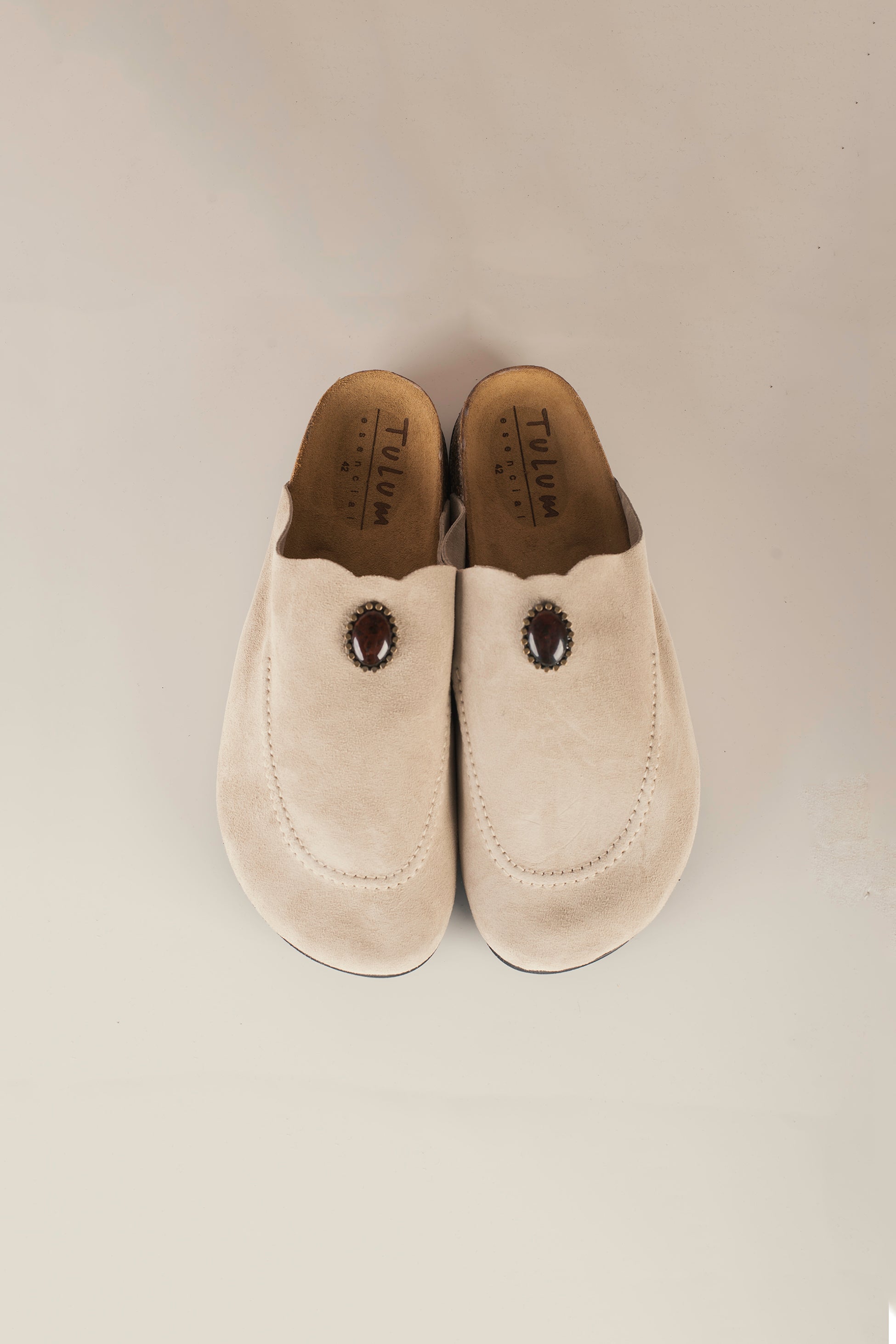 Mules Tulum  Borchia Beige