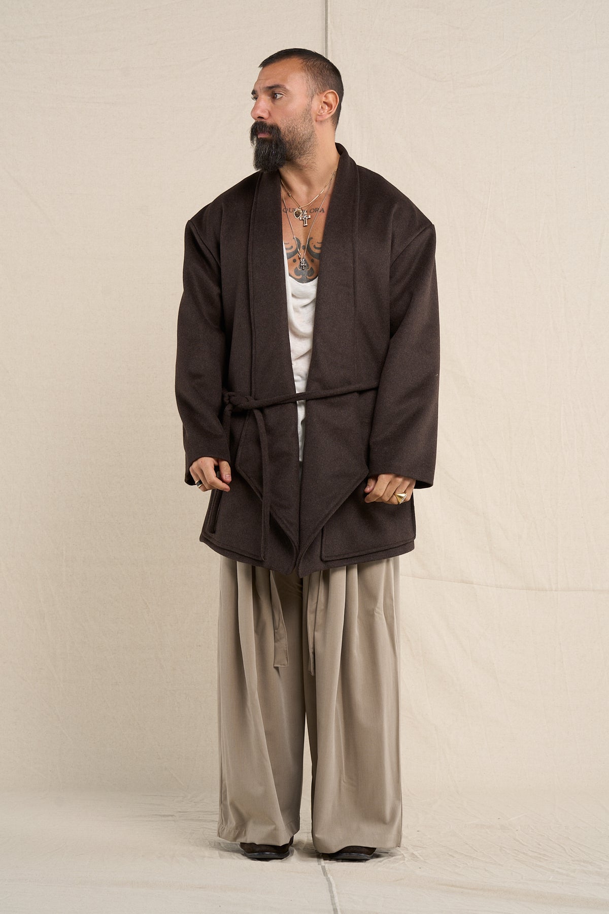 Cappotto Sciallato Moro