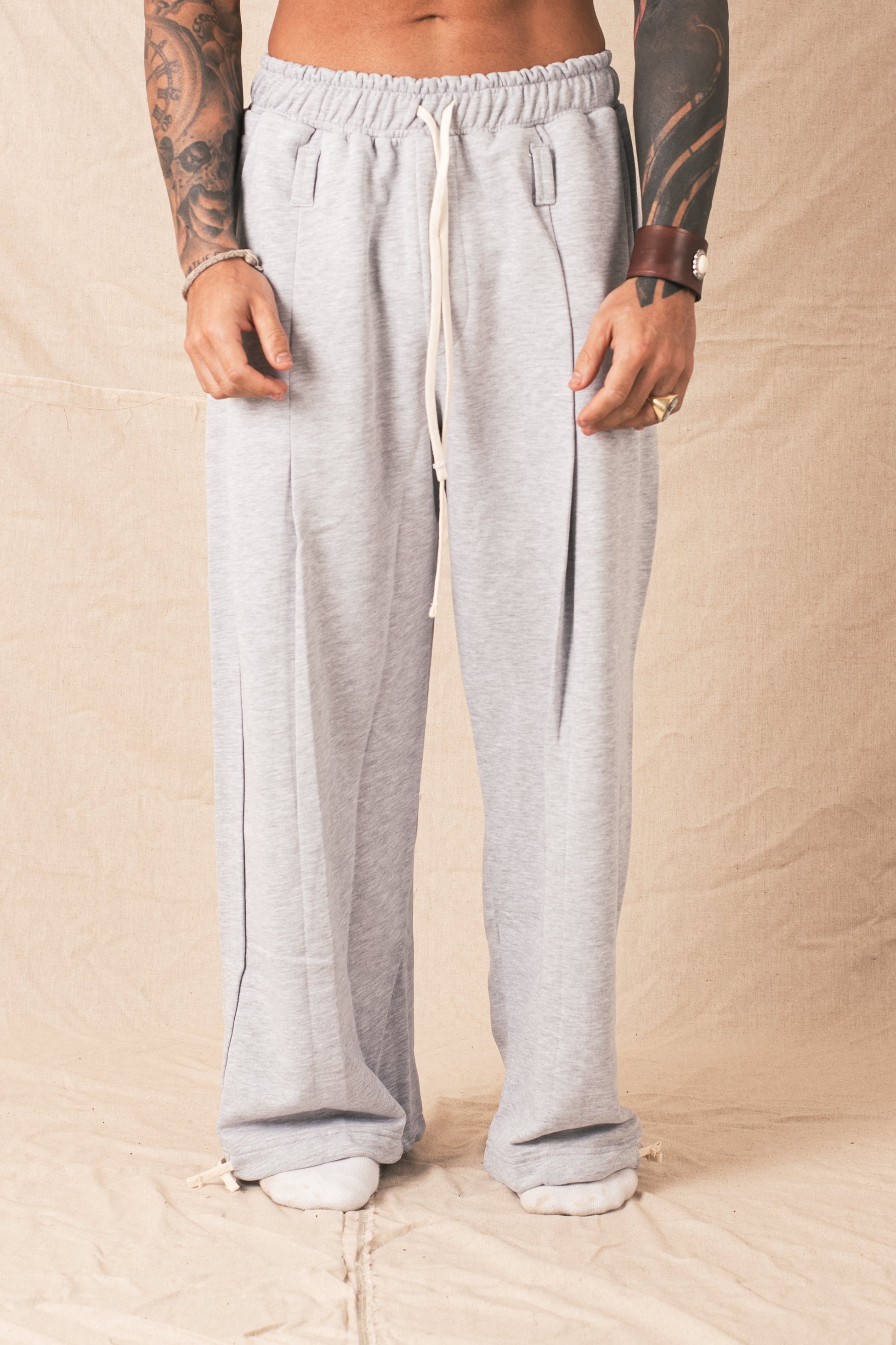 Pant Felpa Palazzo Grigio