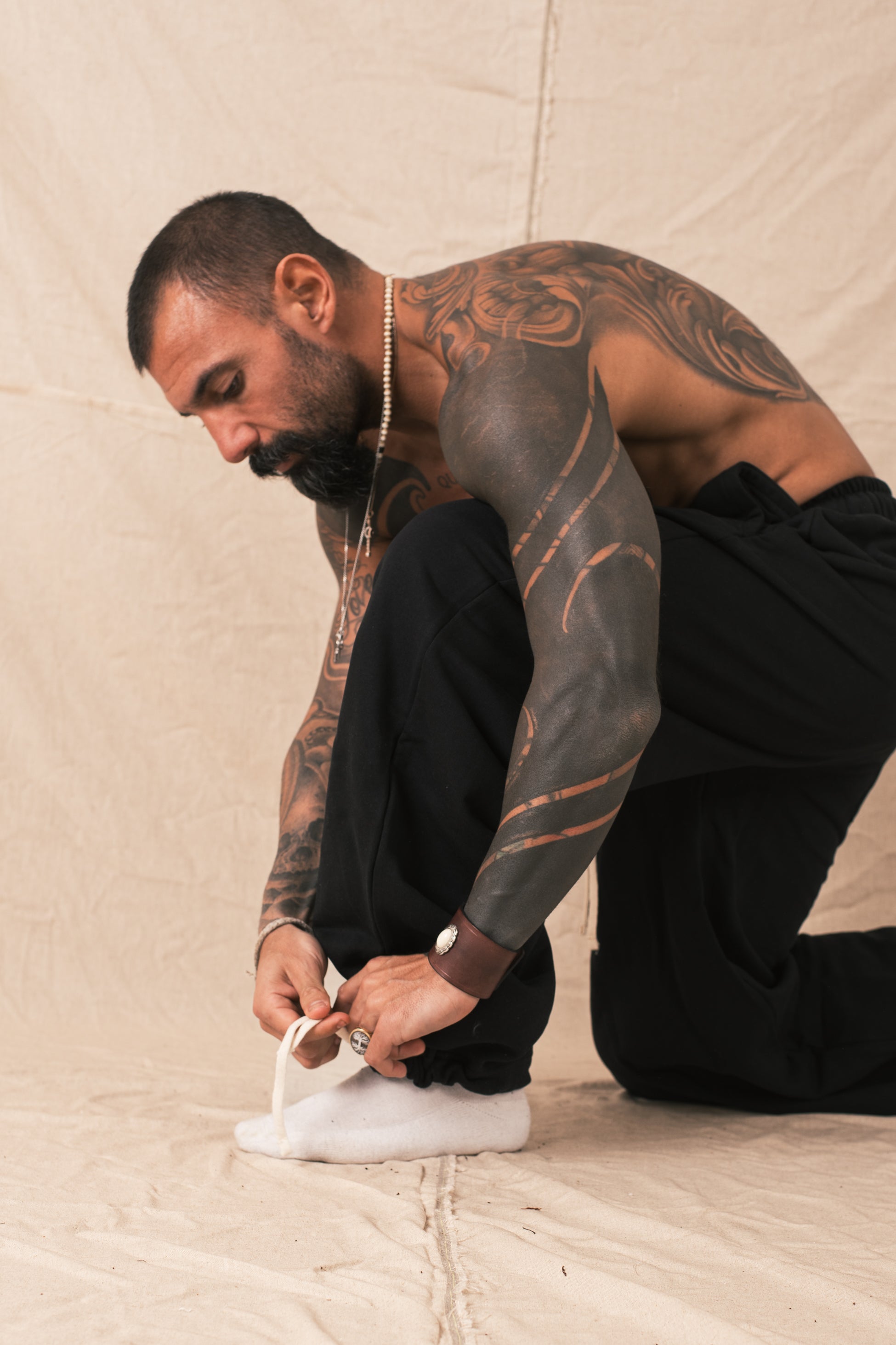 Pant Felpa Palazzo Nero