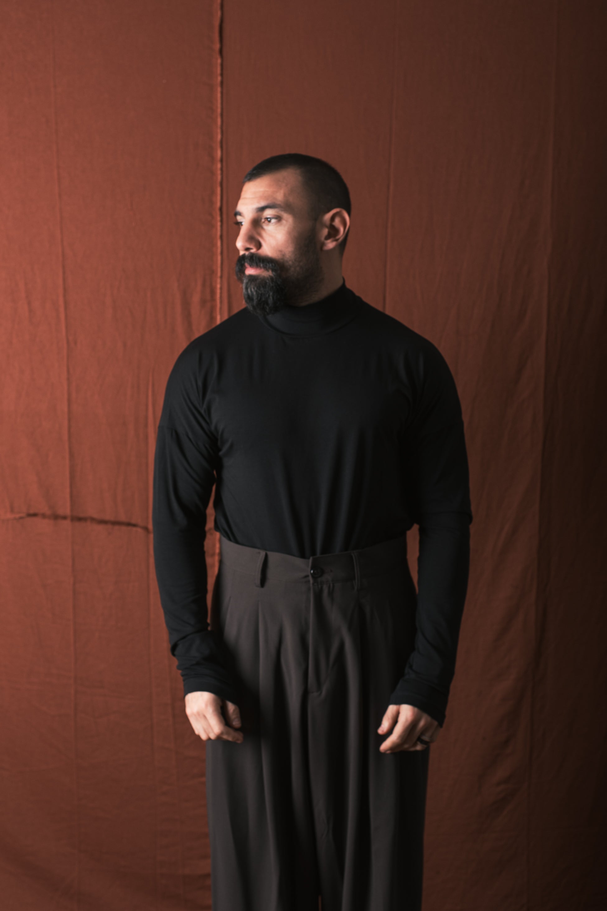 T-shirt Mezzocollo M/L  Nero