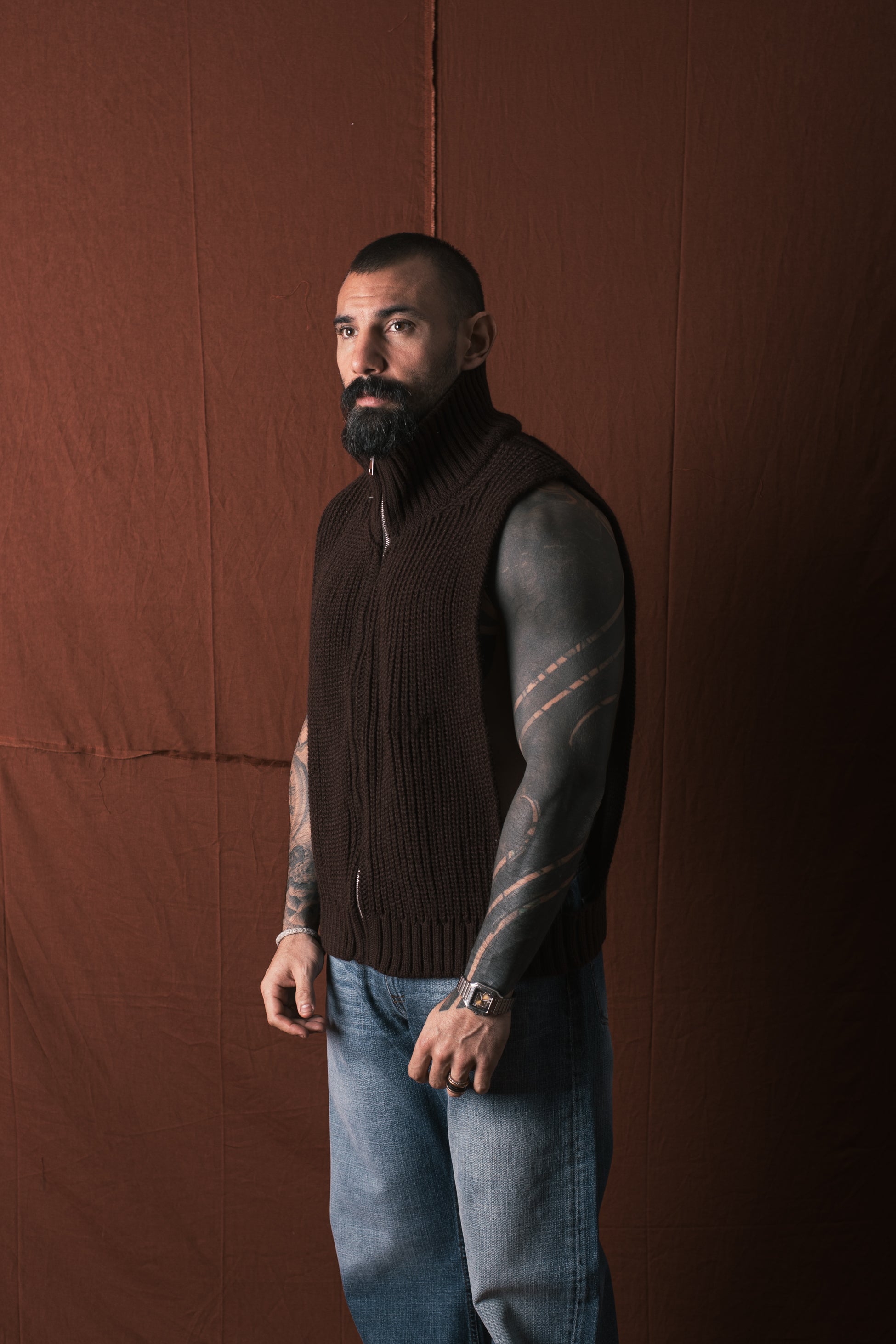 Smanicato Zip In  Lana Moro