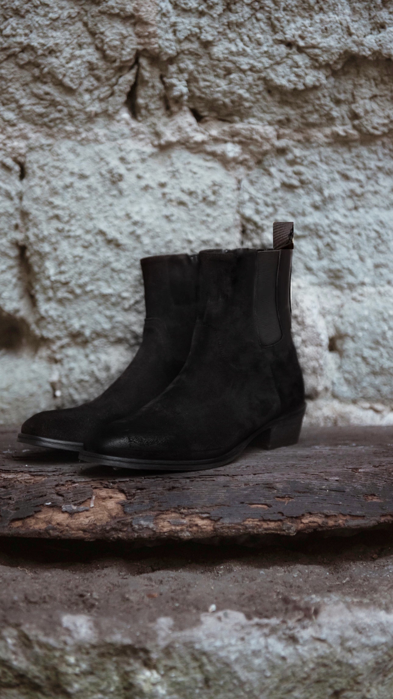 Stivale Con Elastico Nero