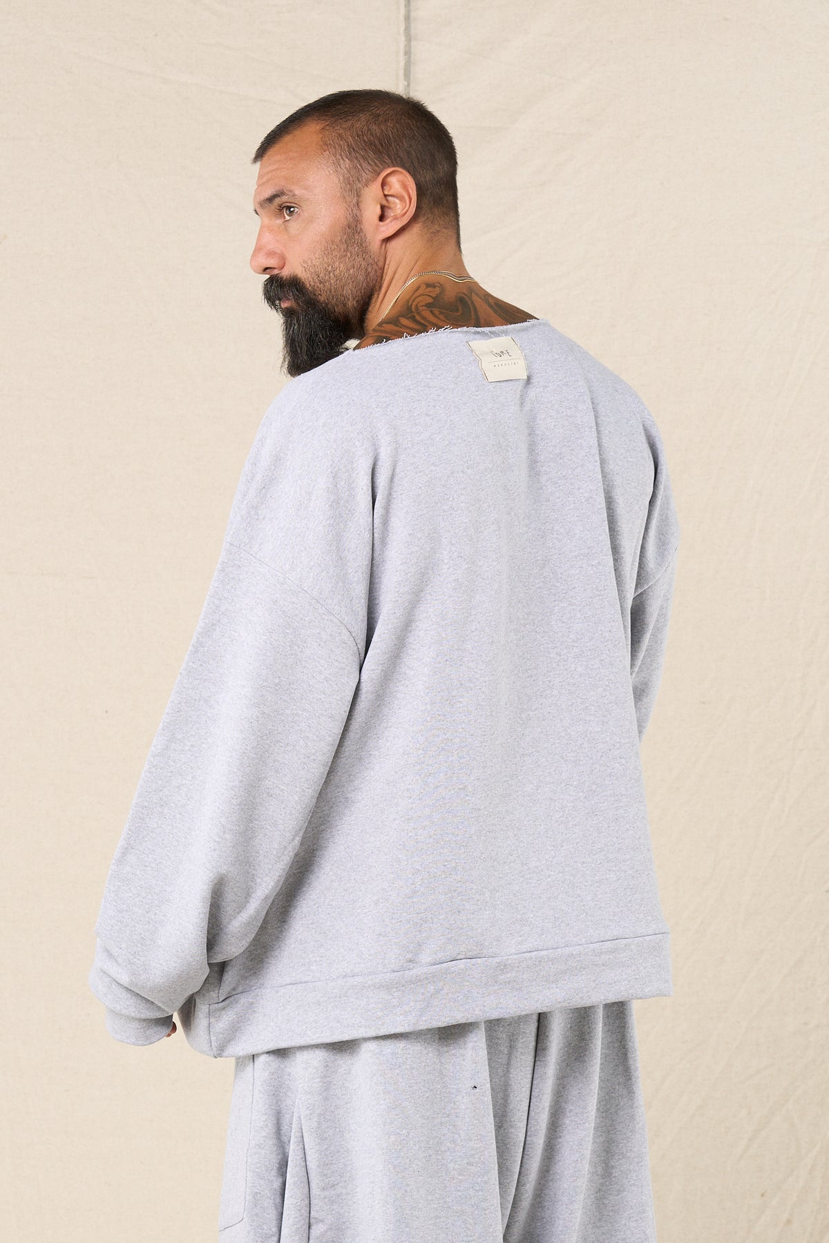 Felpa  Big Over Core Grigio