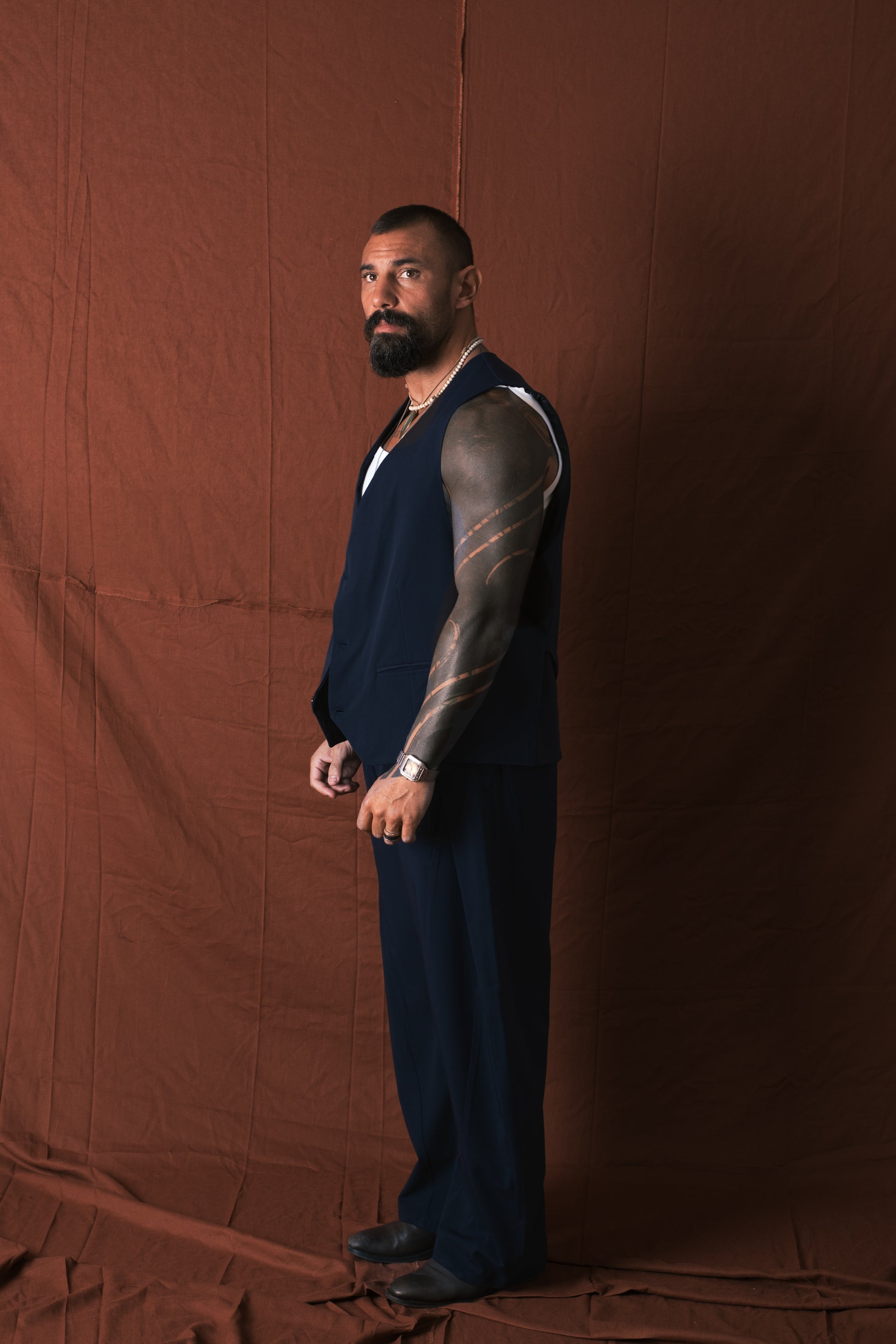 Gilet 3 Bottoni Blue