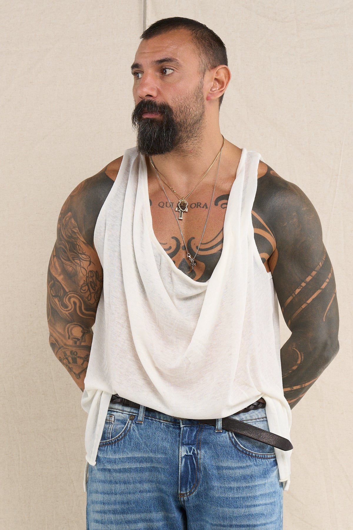 Camiseta de tirantes de punto negra
