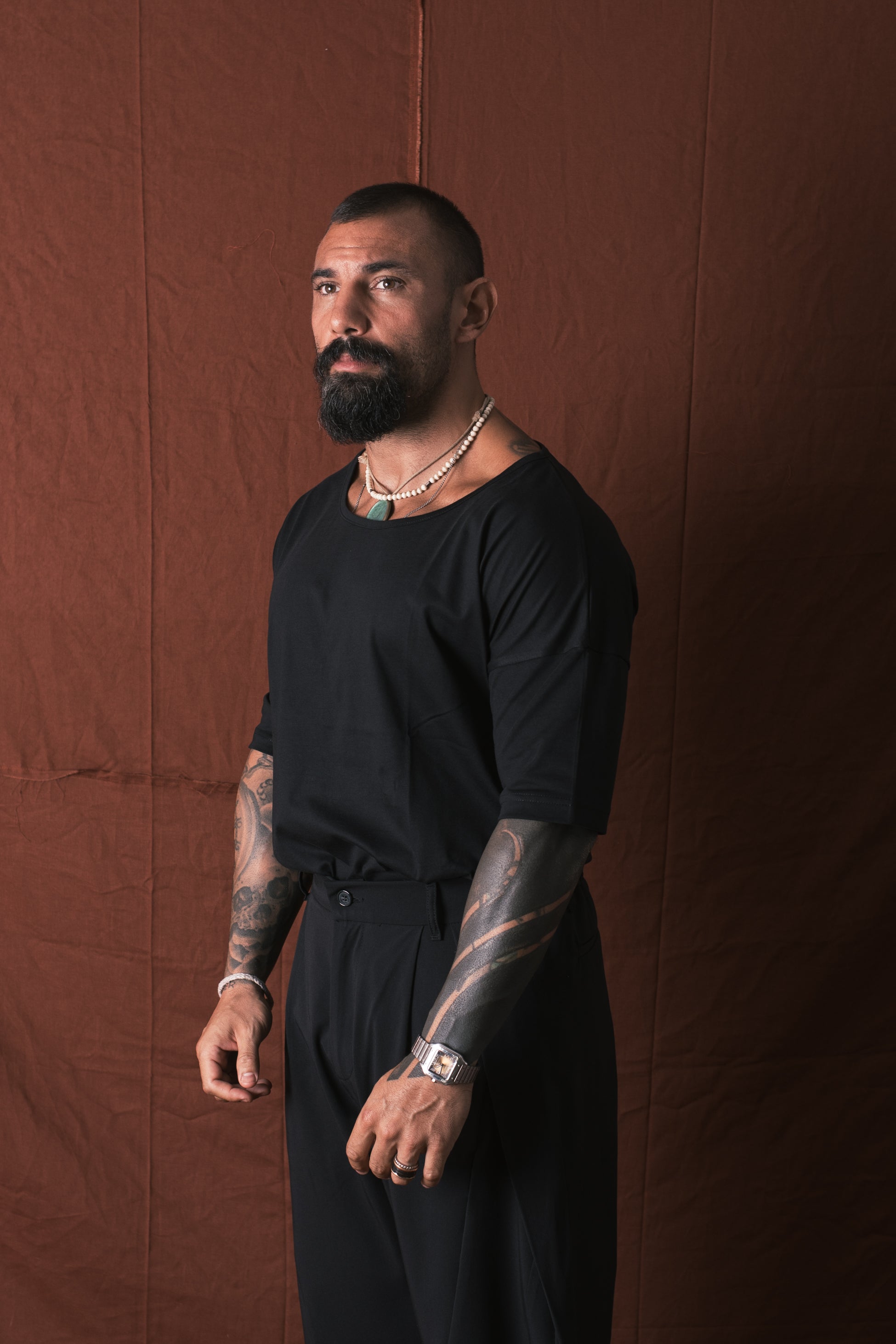 T-Shirt Mezza Manica Nero