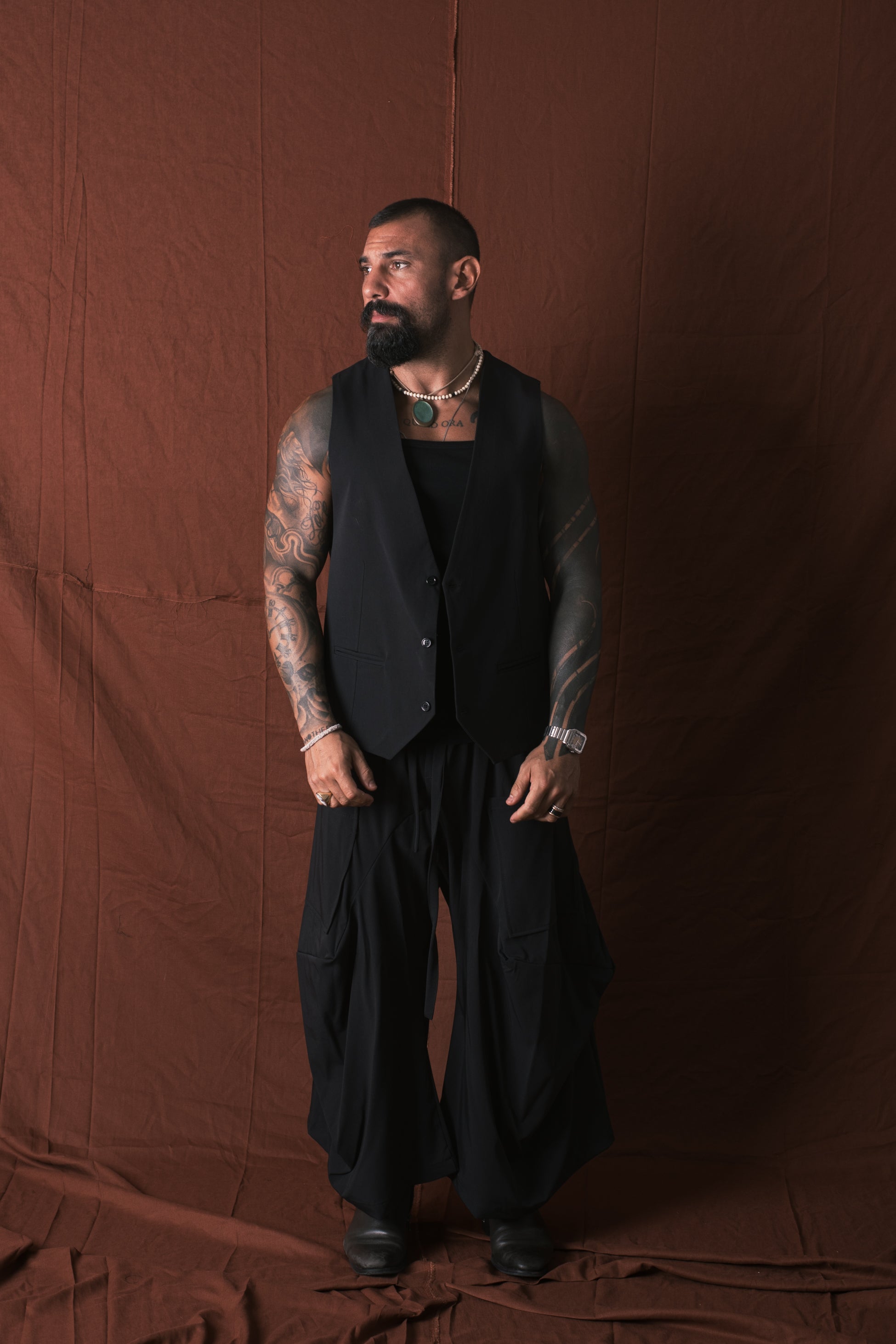 Gilet 3 Bottoni Nero
