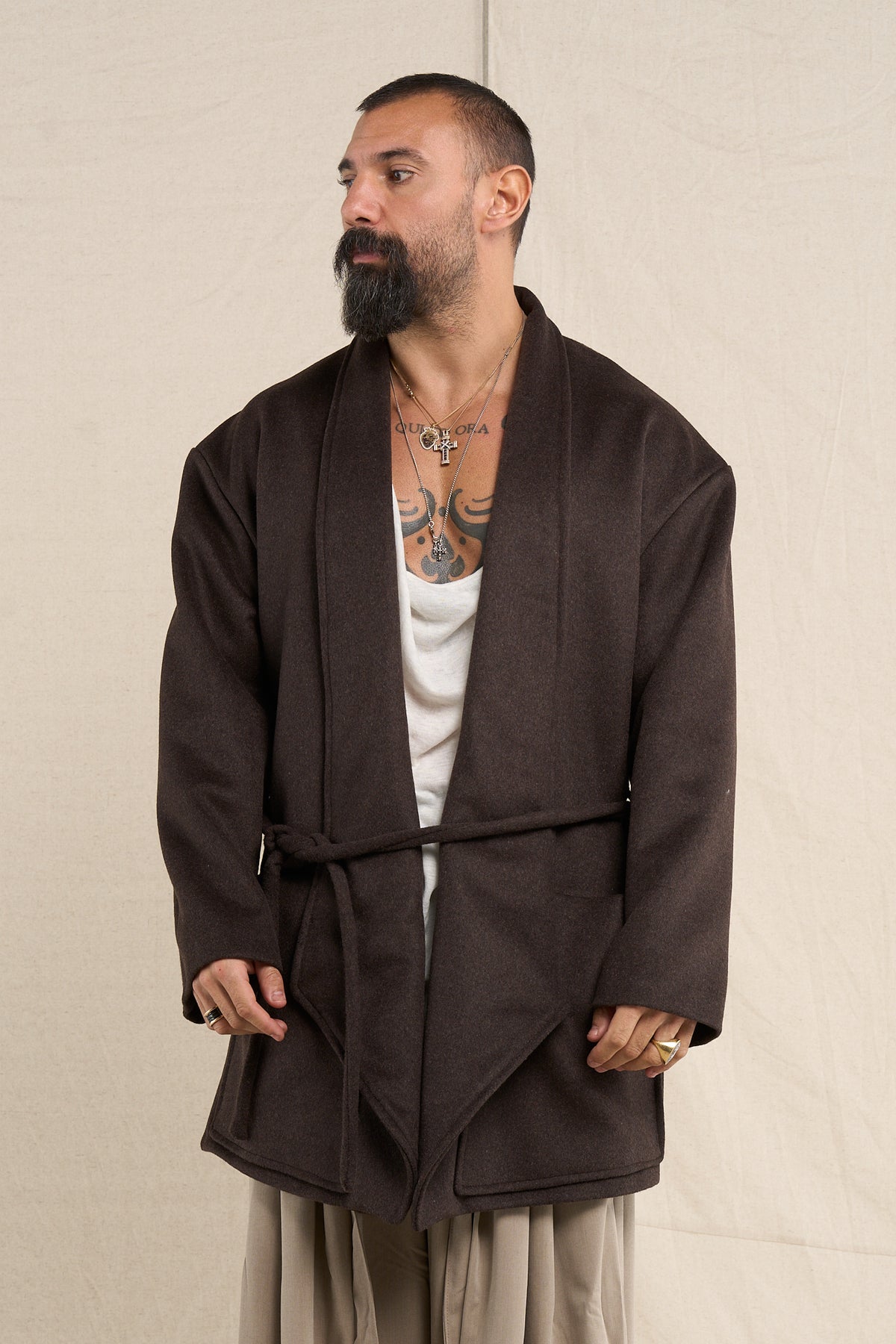 Cappotto Sciallato Moro
