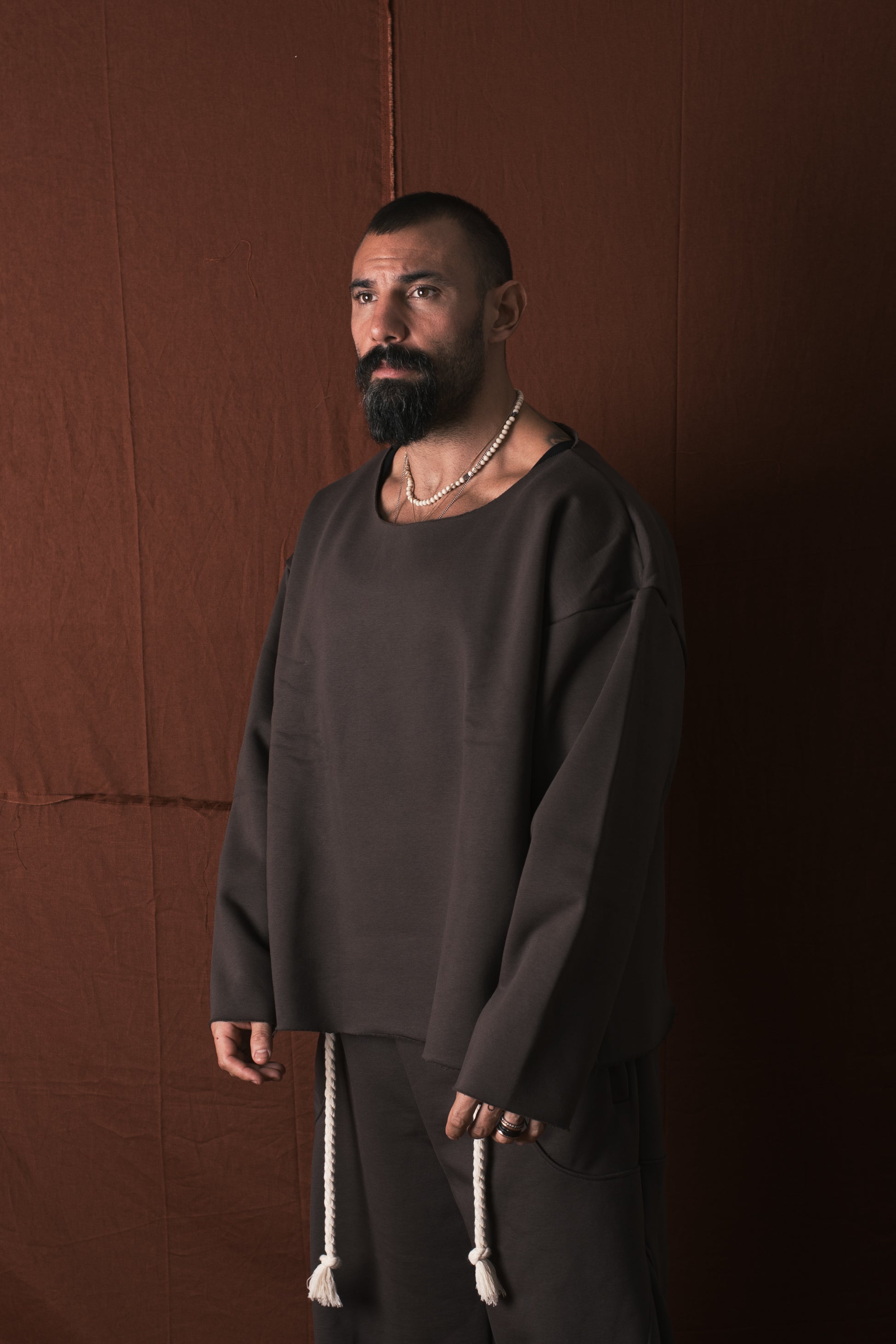 Felpa Collo Barca Moro