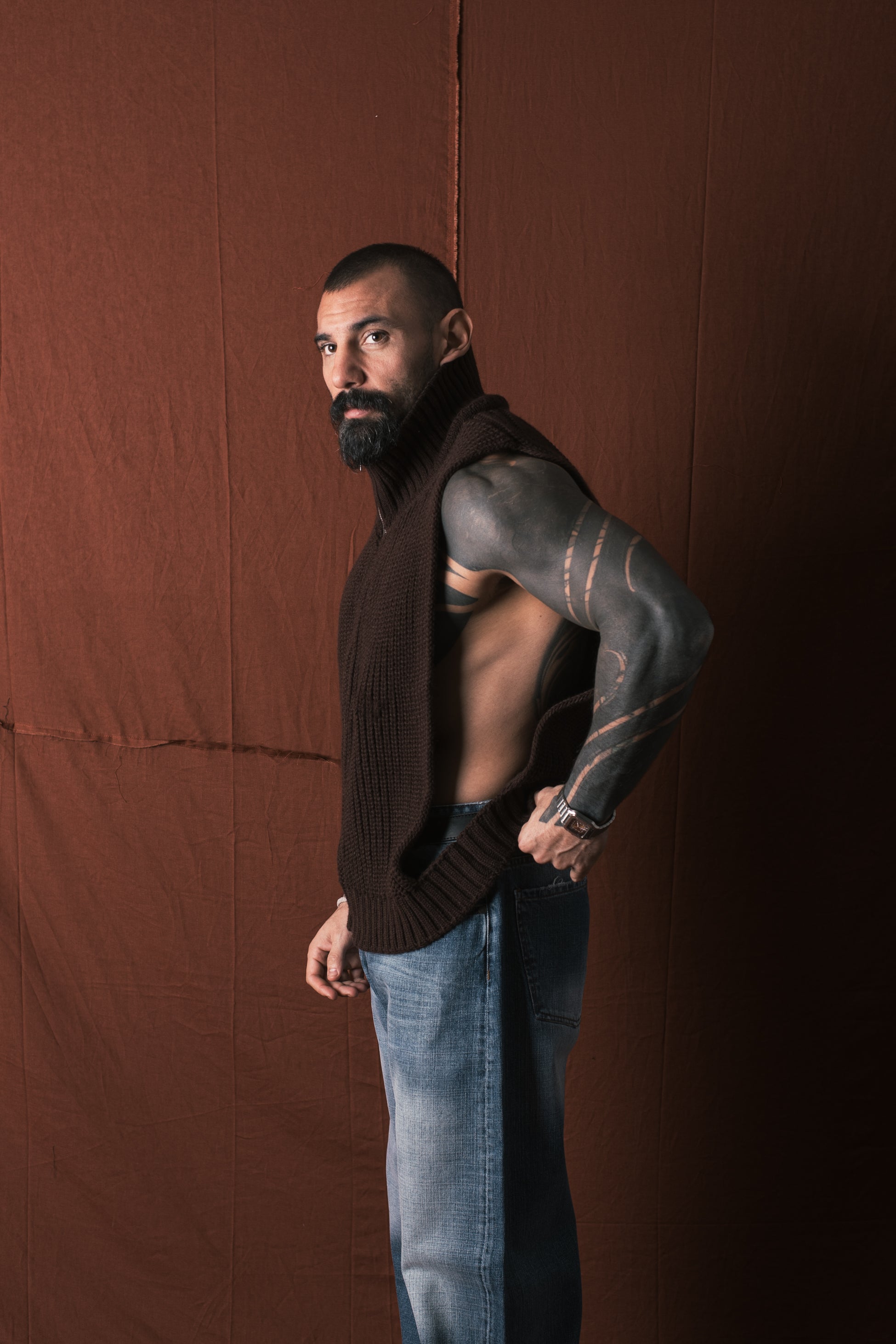 Smanicato Zip In  Lana Moro