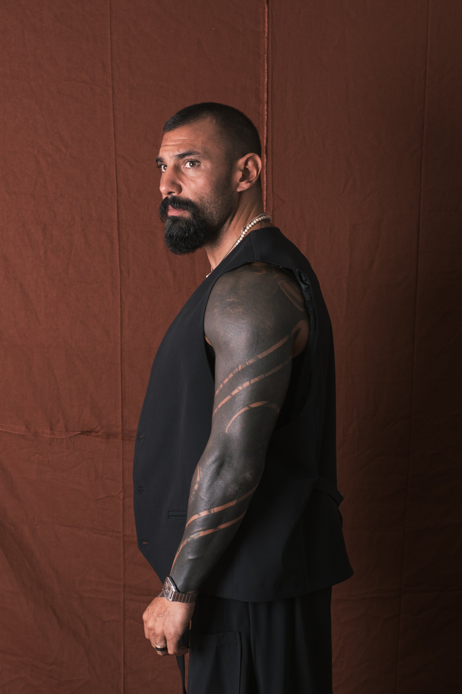 Gilet 3 Bottoni Nero
