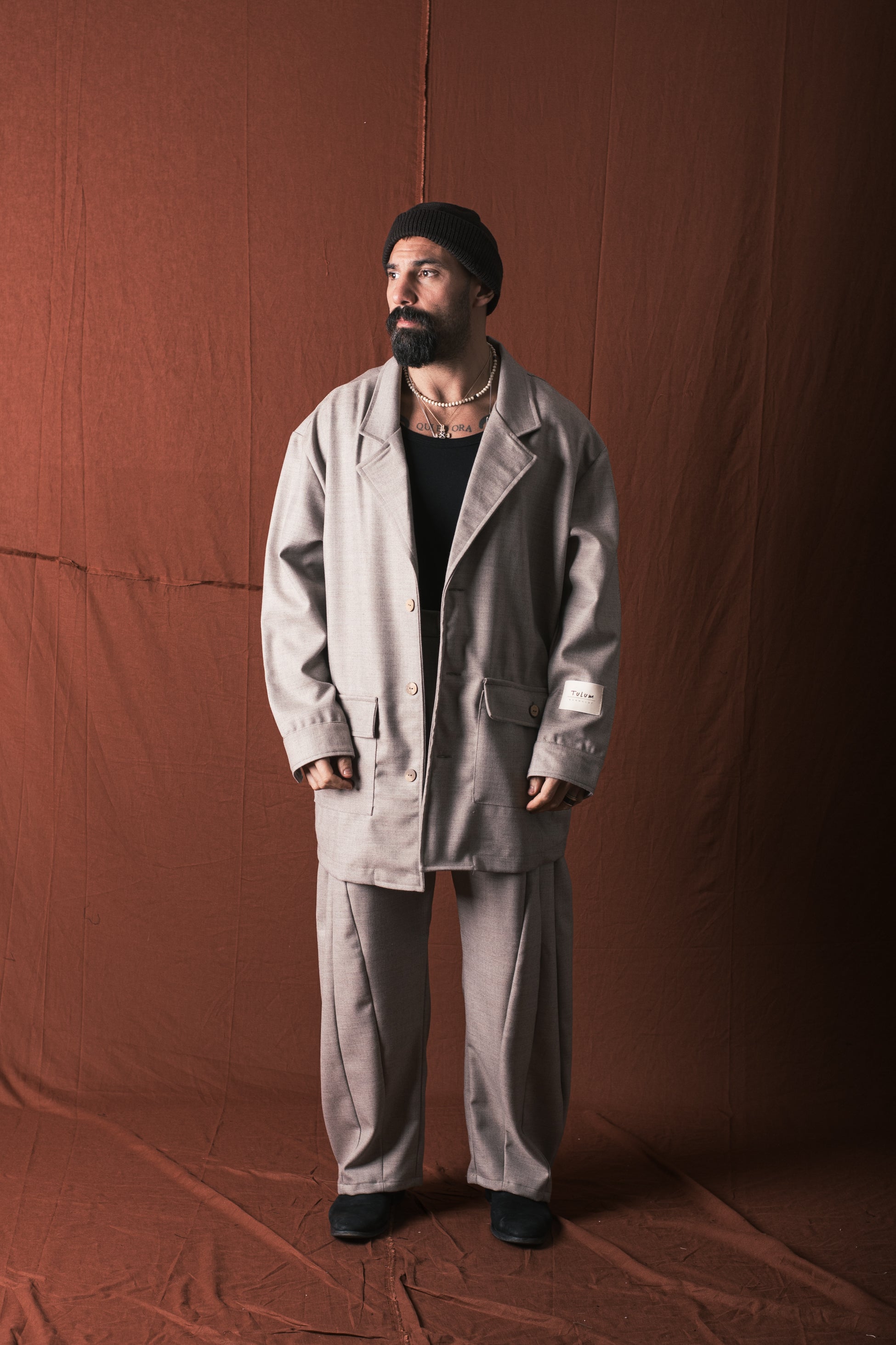 Giaccone In  Lana Greige