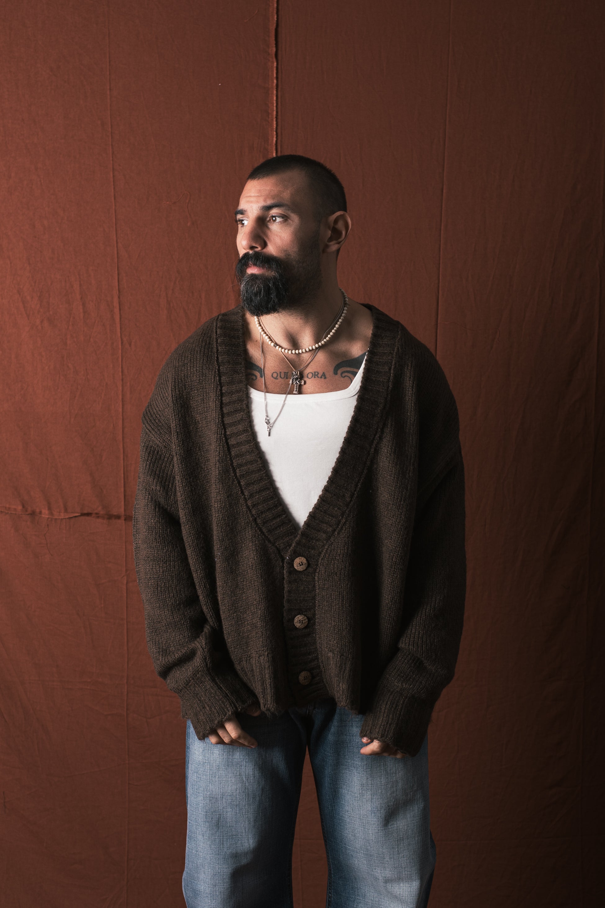 Cardigan Big Over  Moro