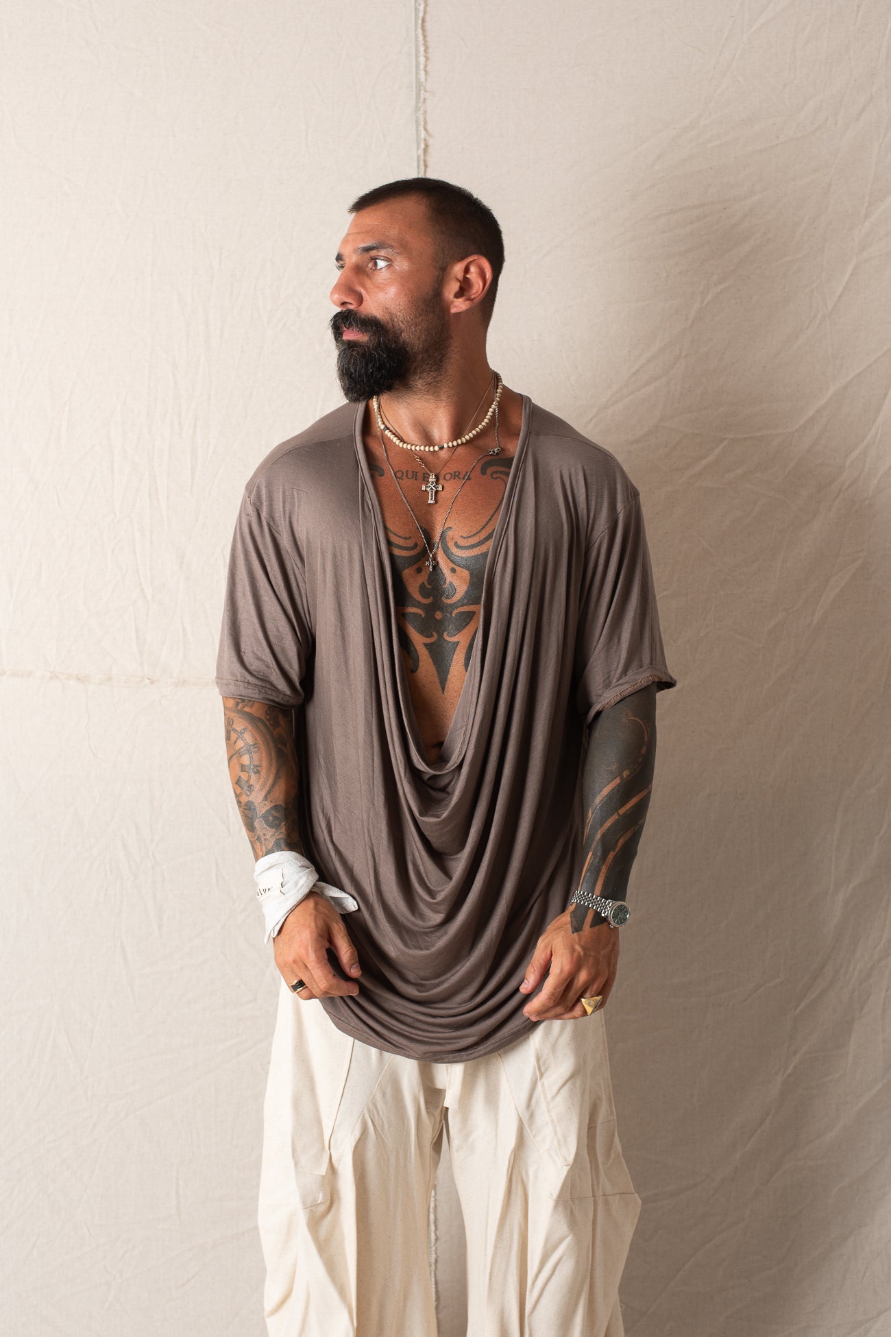 T-Shirt Sciallata Fango