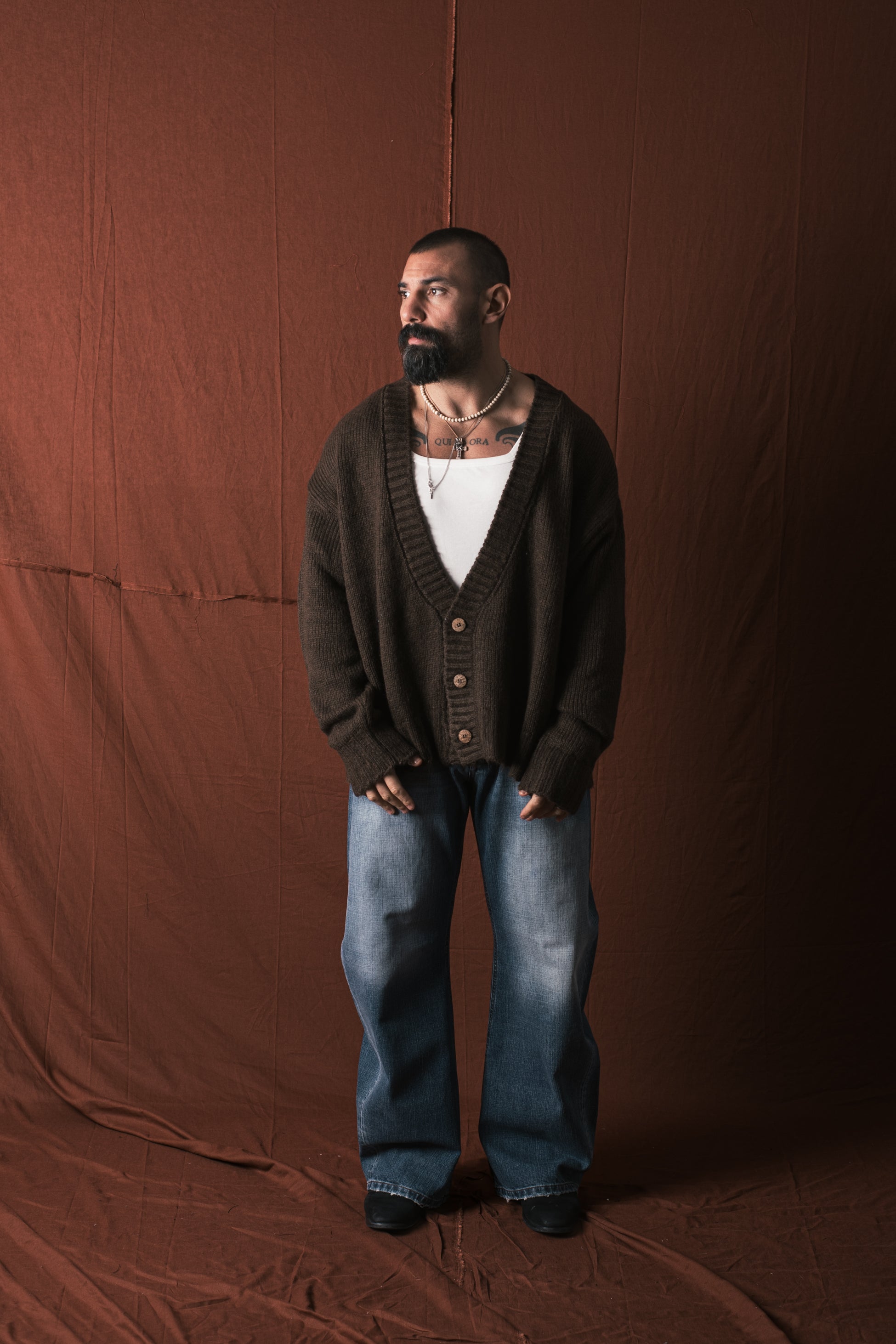 Cardigan Big Over  Moro