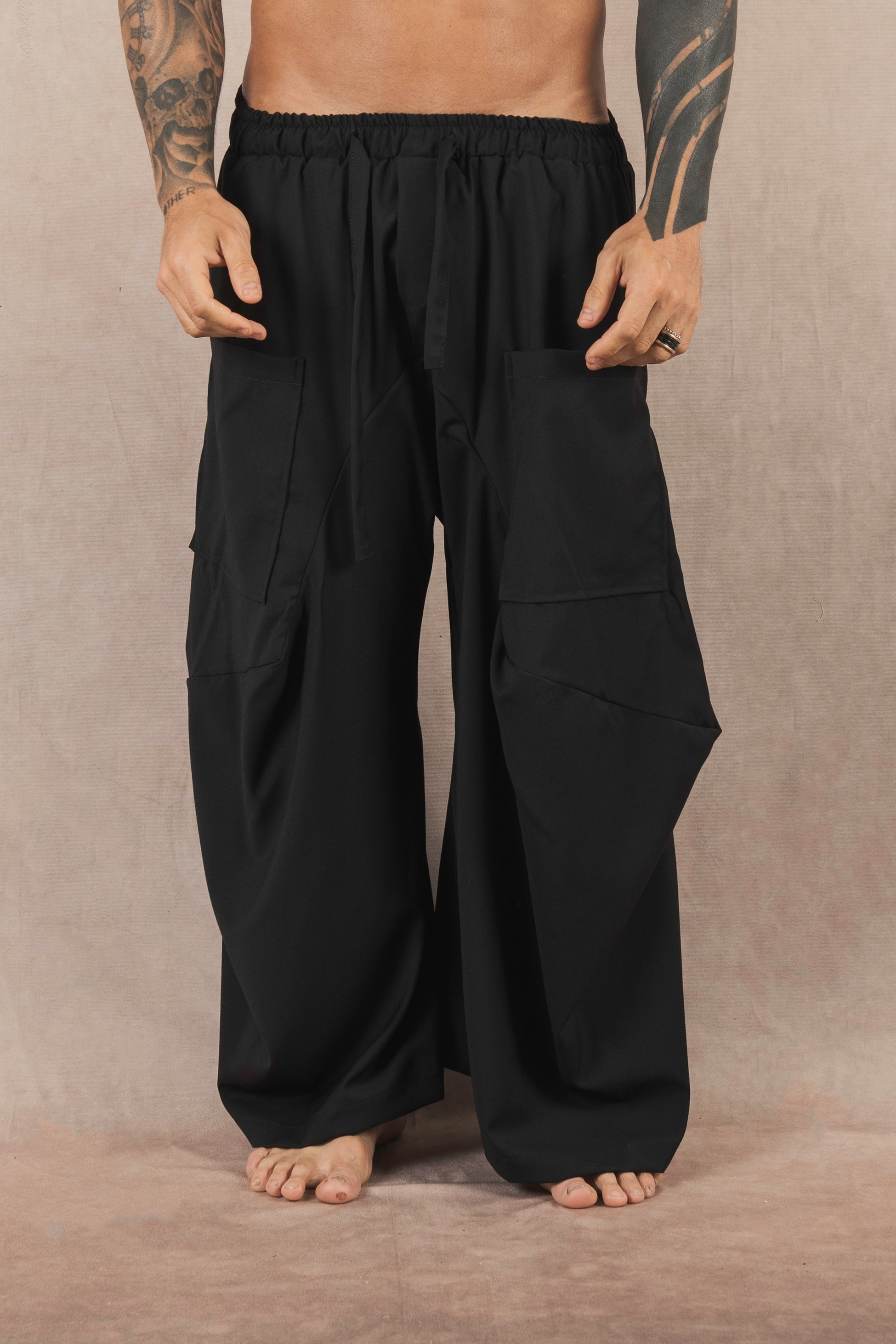 Japan Cargo In Lino Nero Classico