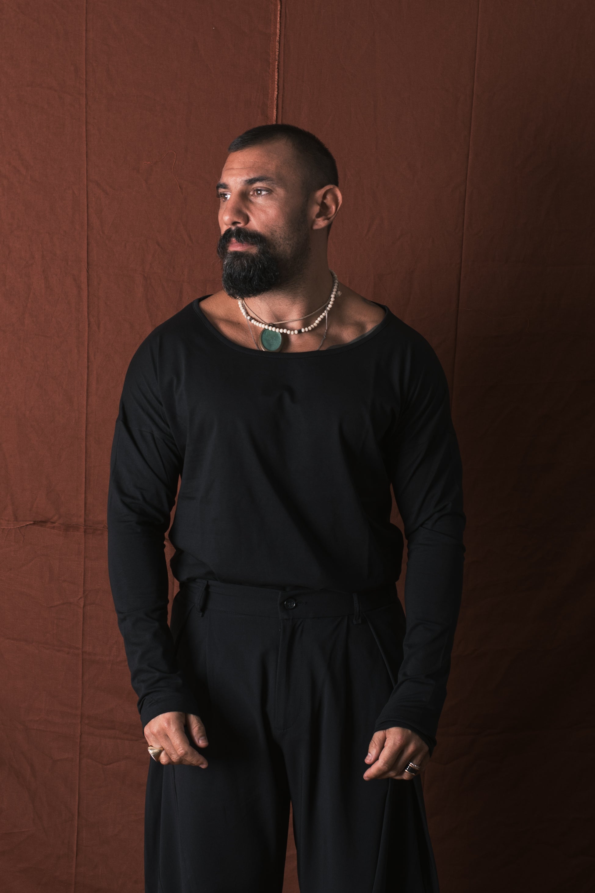 T-Shirt Manica Lunga Nero