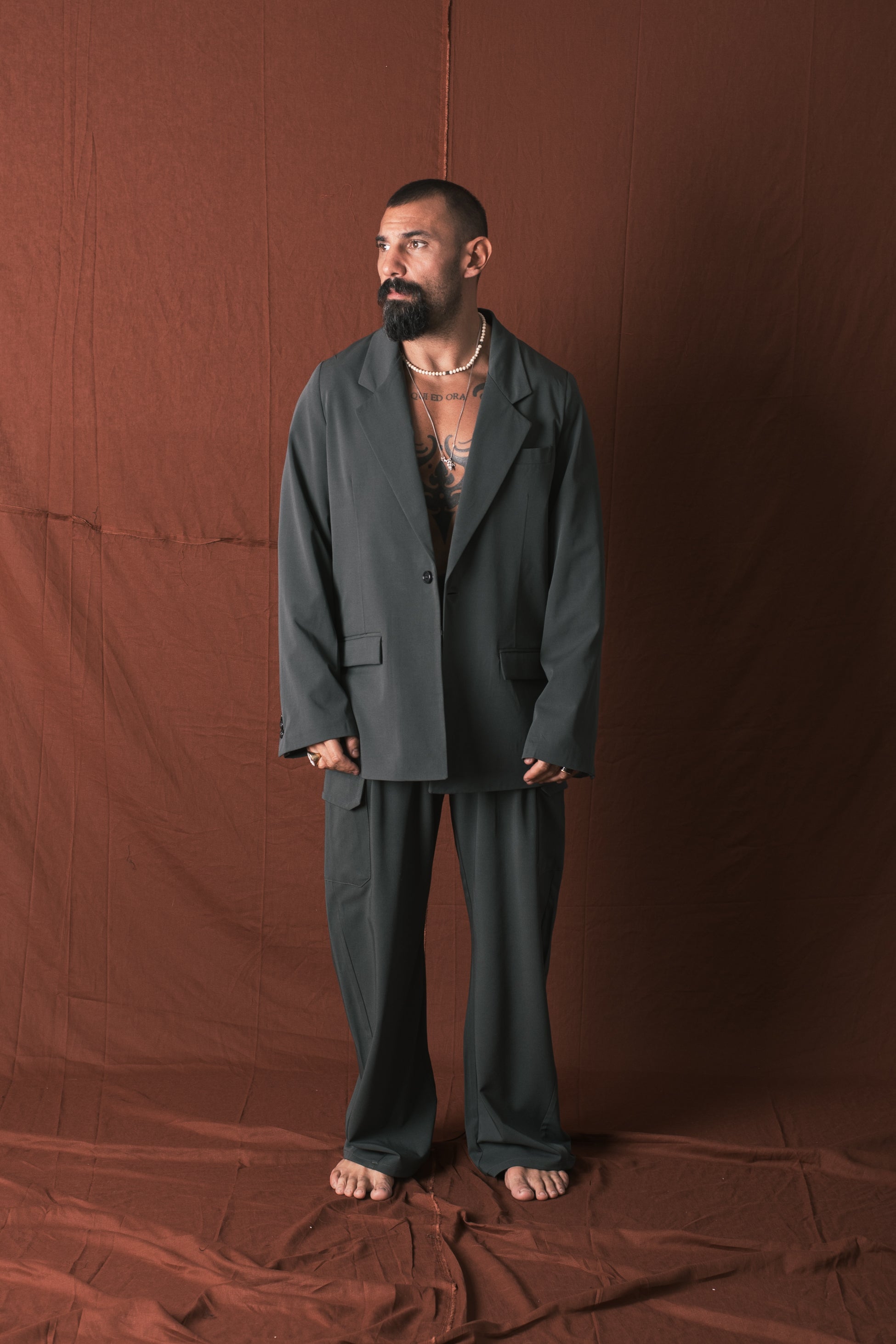Blazer Monopetto Muschio