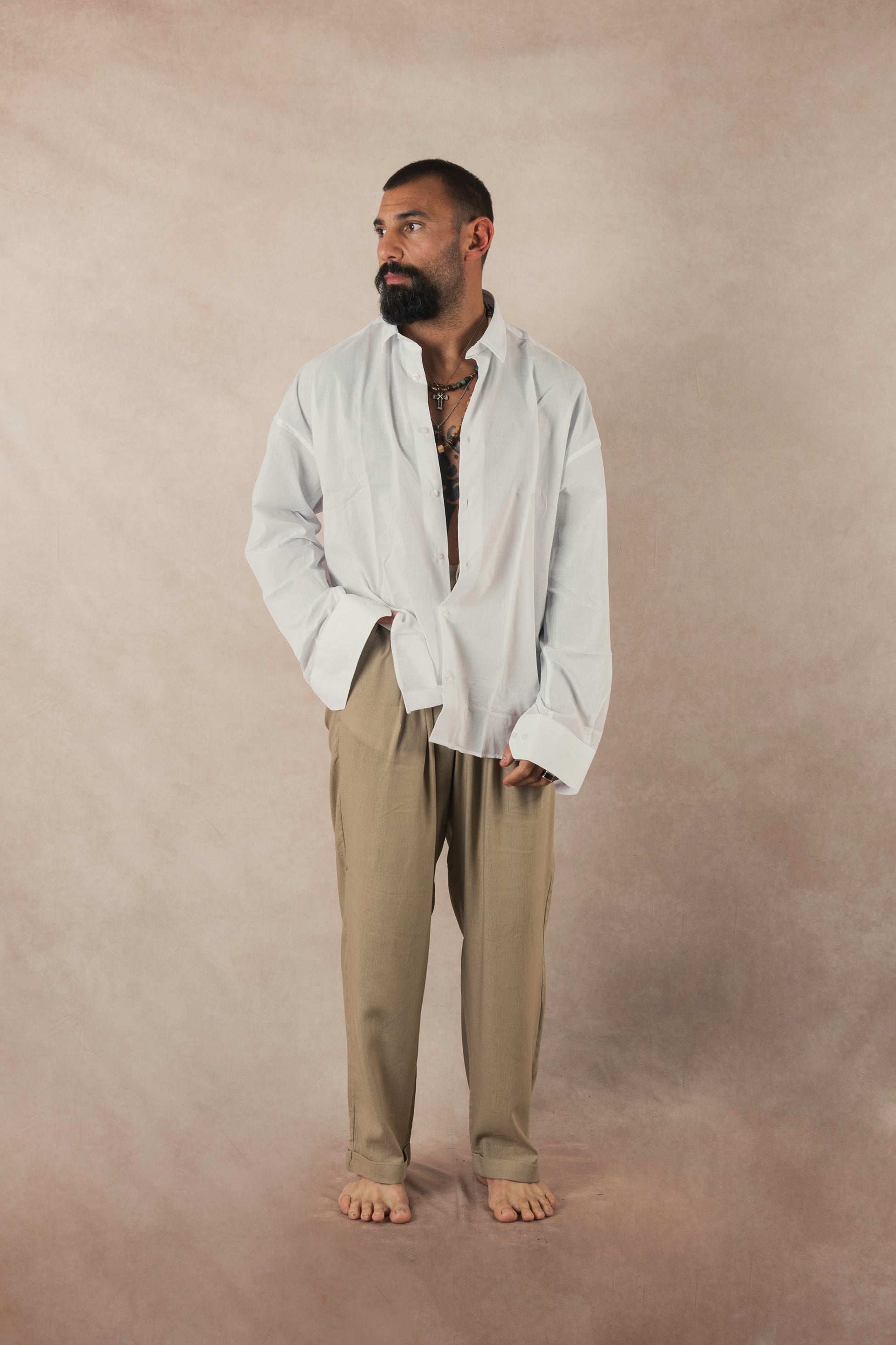 Oversized White Cotton Shirt