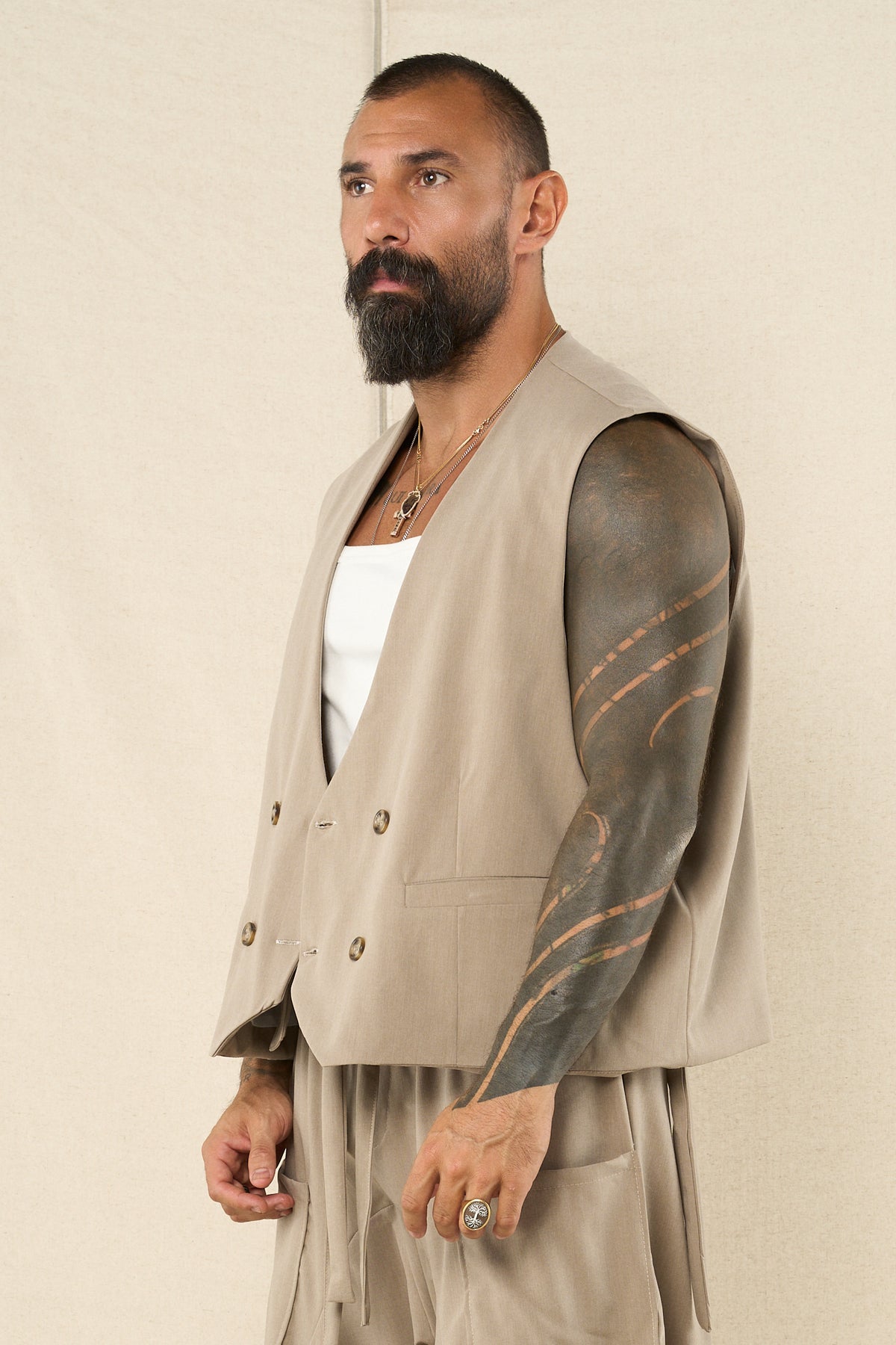 Gilet Classico Greige