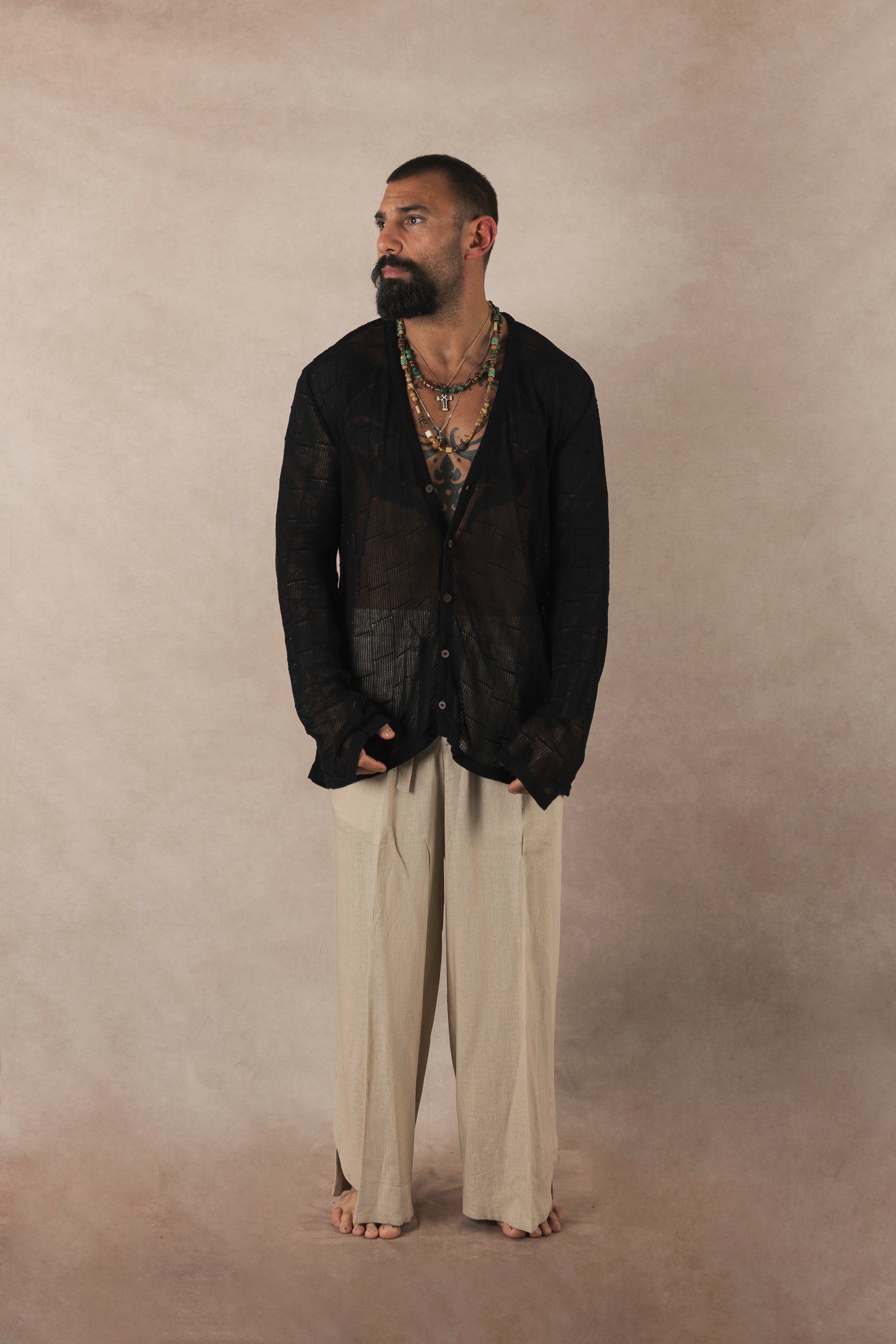 Luz Black Knit Shirt