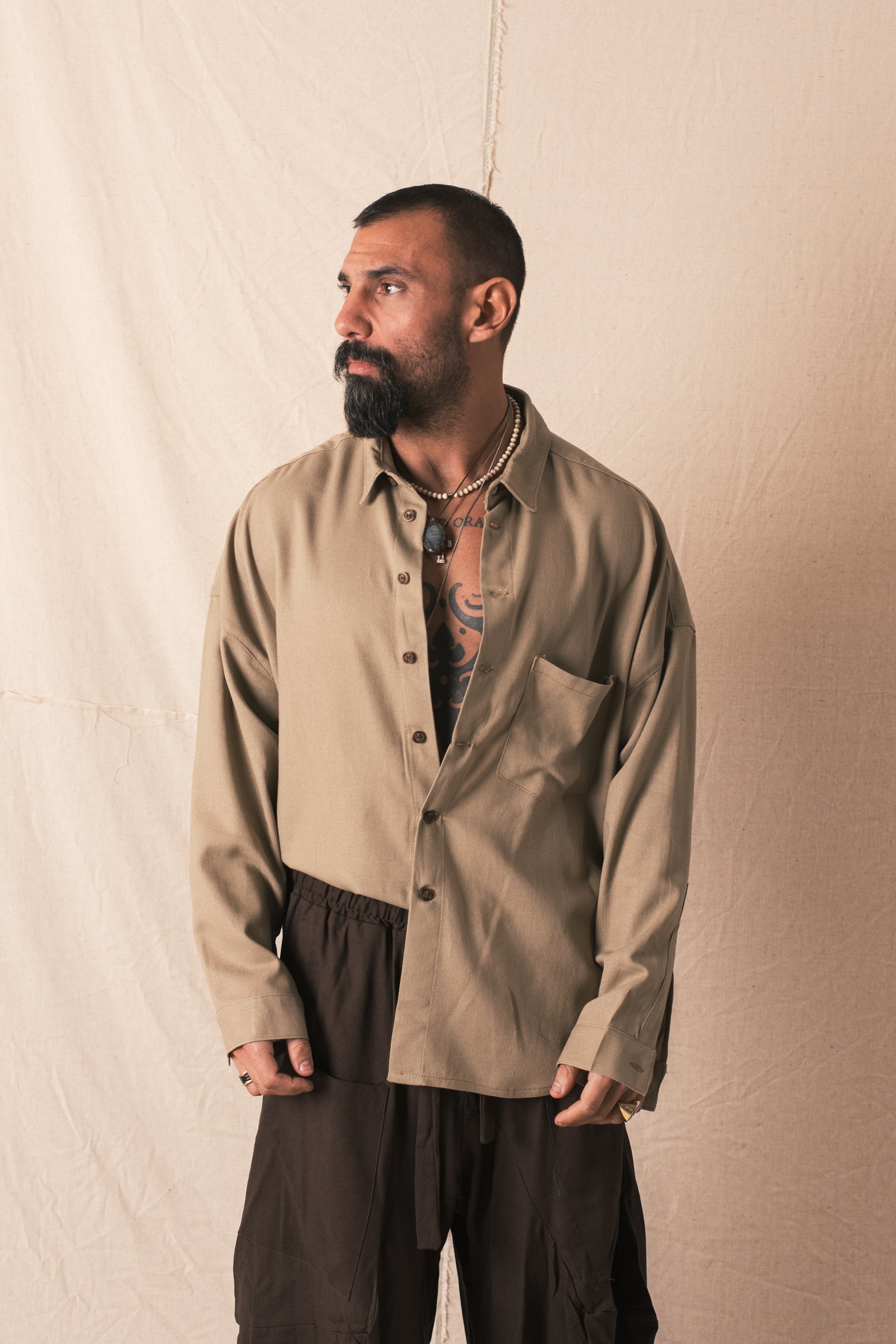 Camicia Bottoni 2.0 Khaki