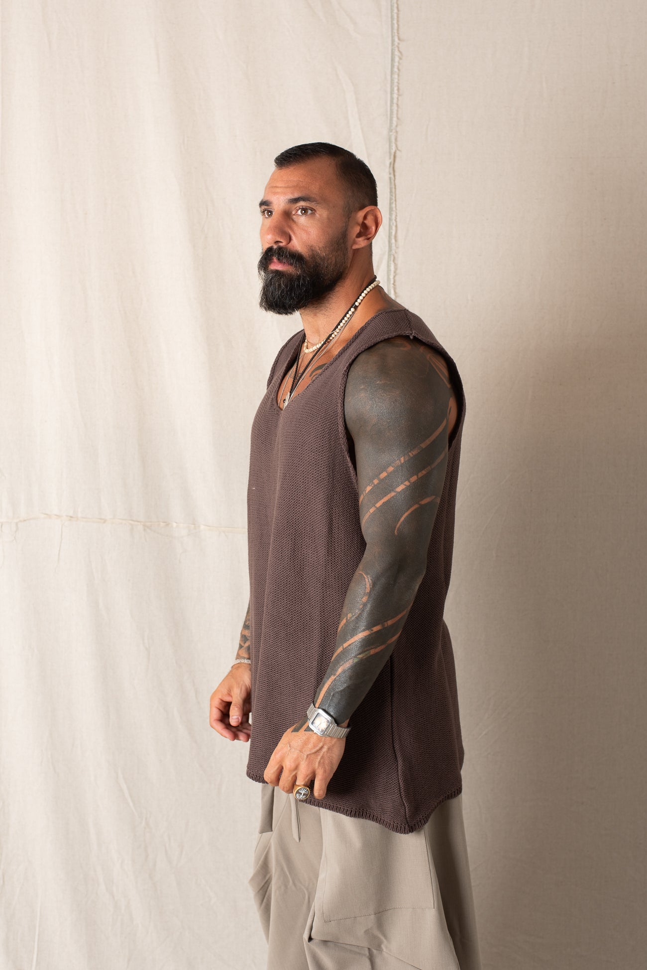 Canotta In Maglia Moro