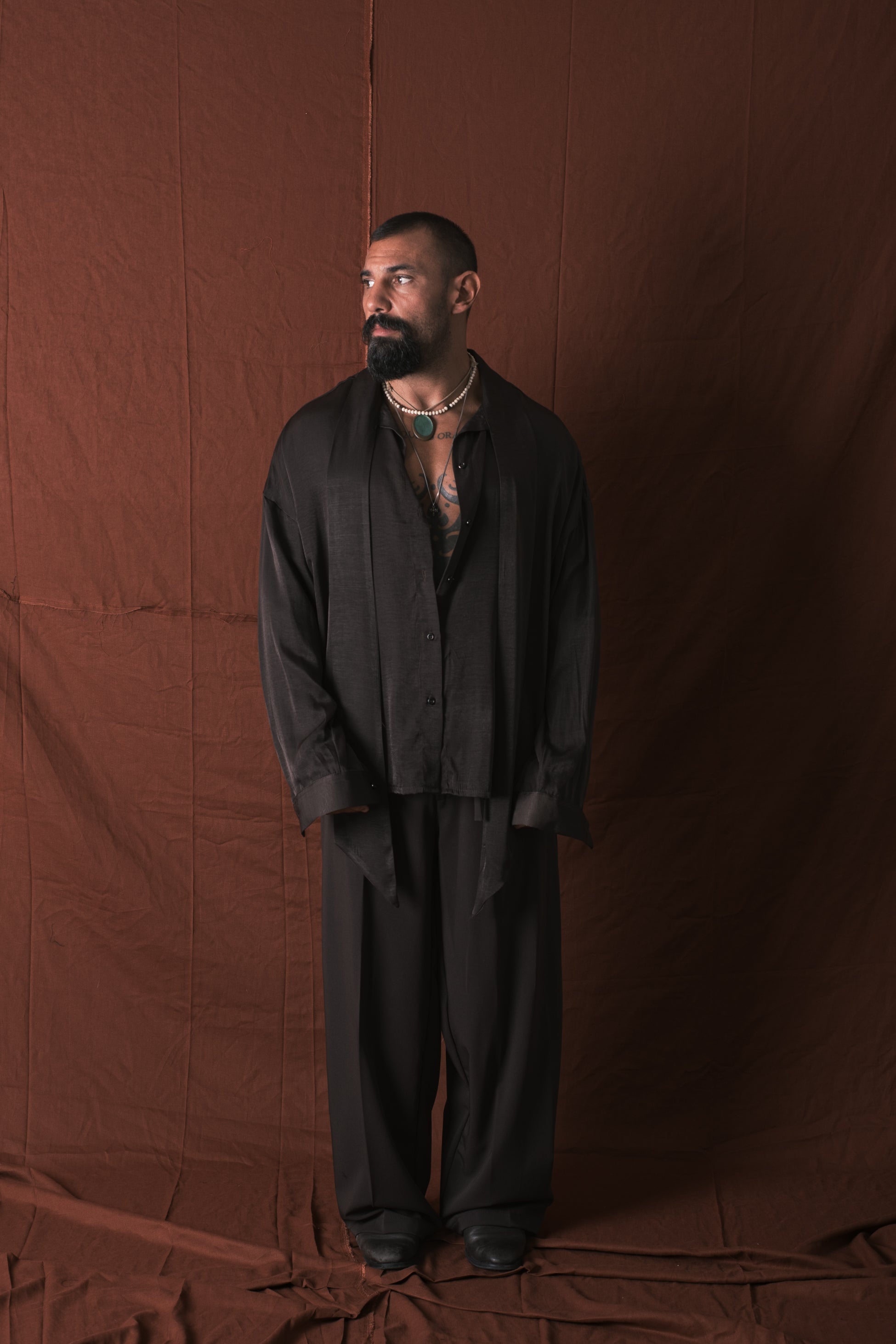 Camicia Con Foulard Moro