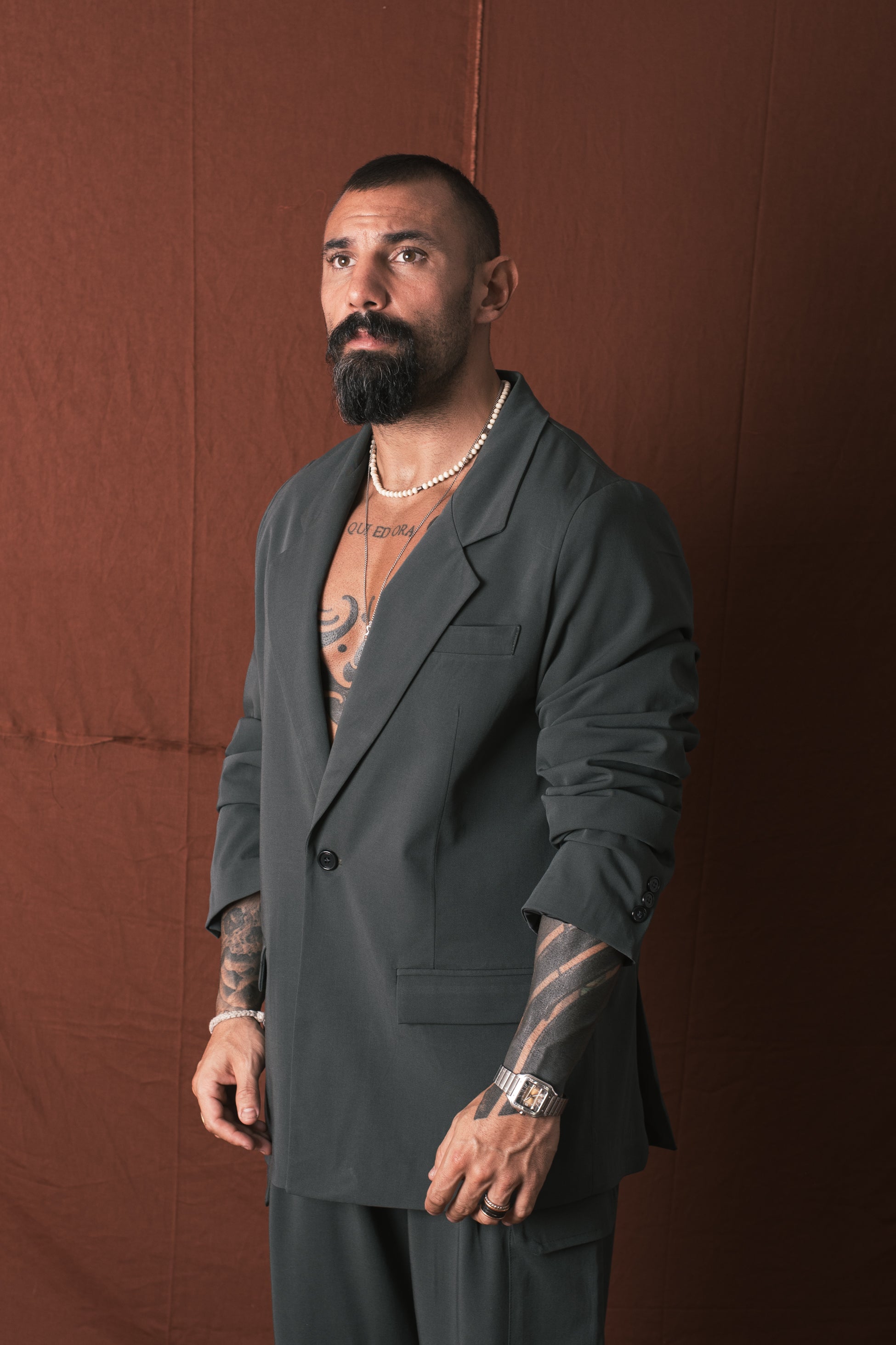 Blazer Monopetto Muschio