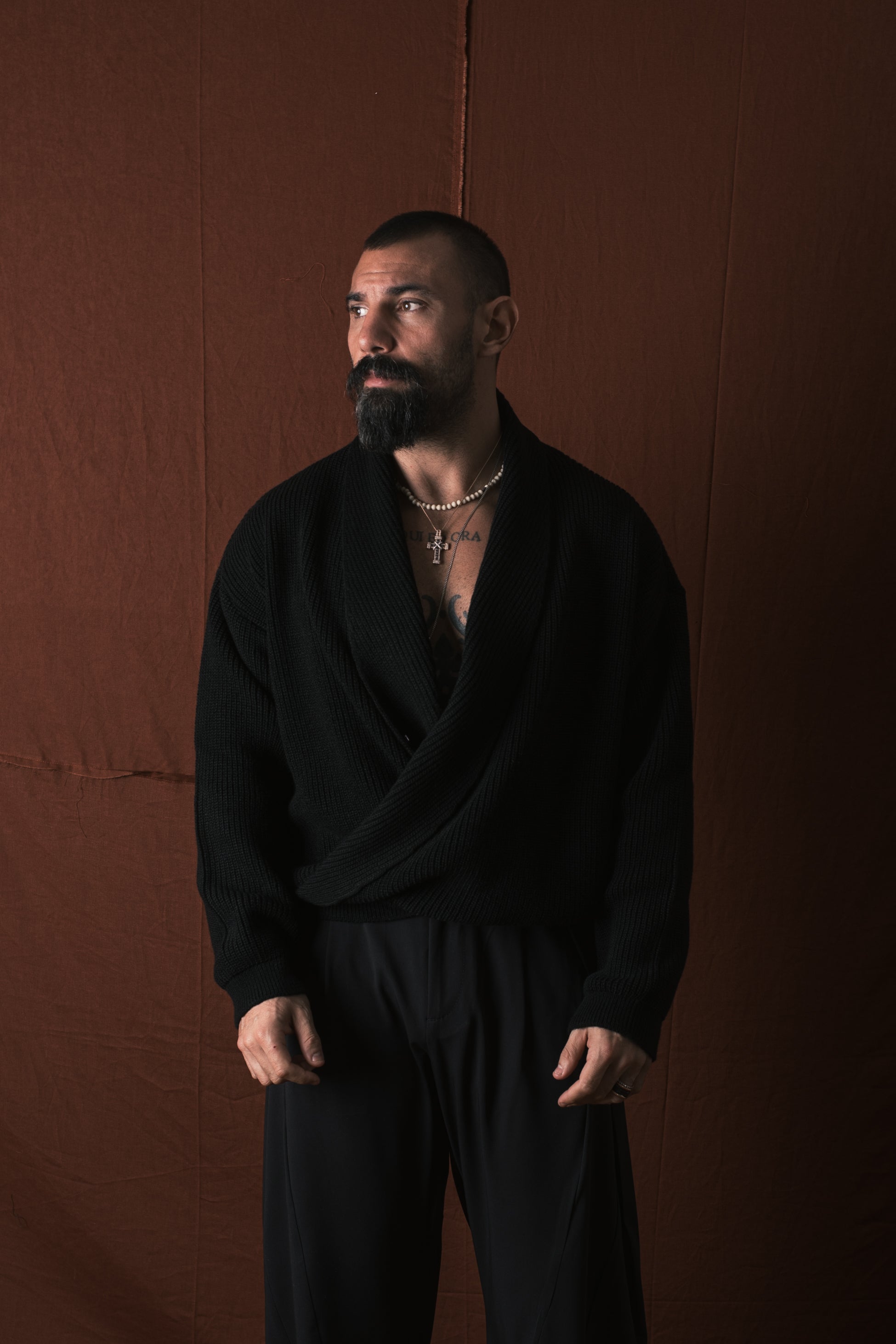 Maglione Incrocio Nero