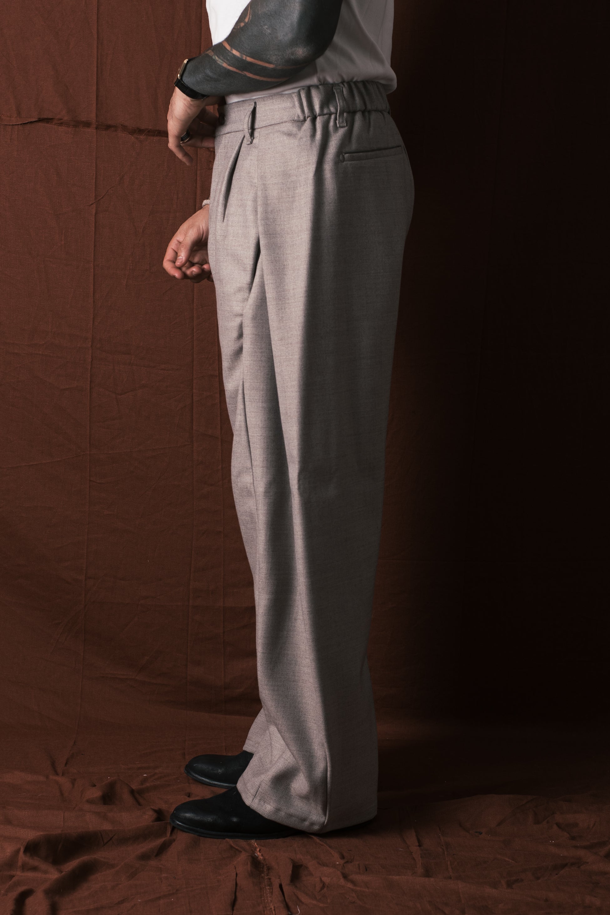 Palazzo  Pence In Lana  Greige