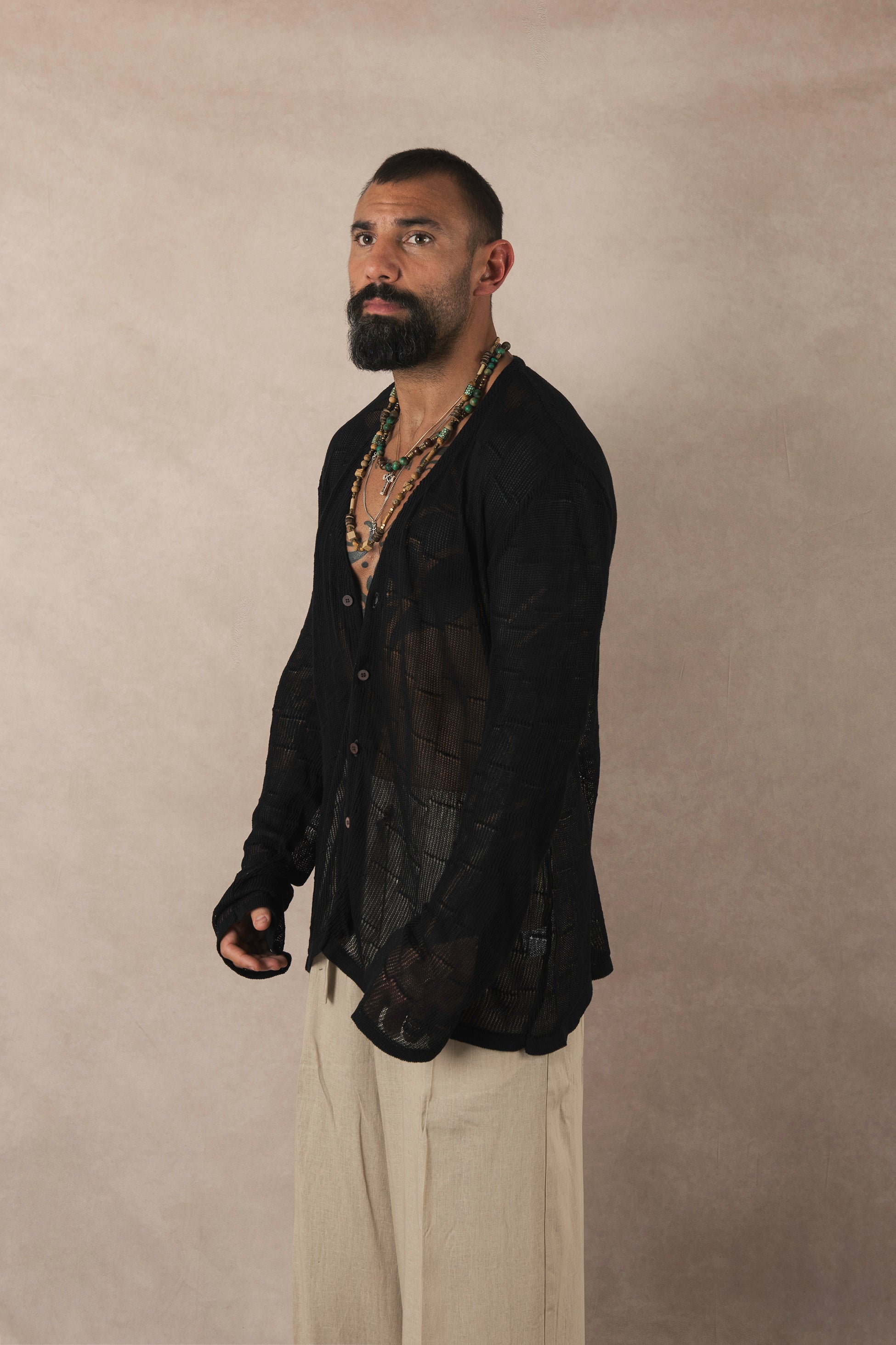 Luz Black Knit Shirt