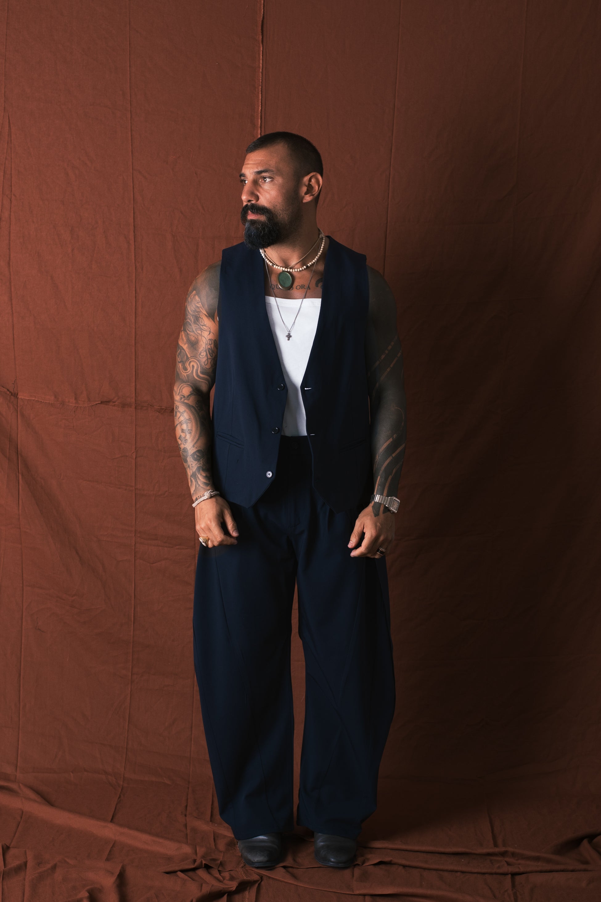 Gilet 3 Bottoni Blue
