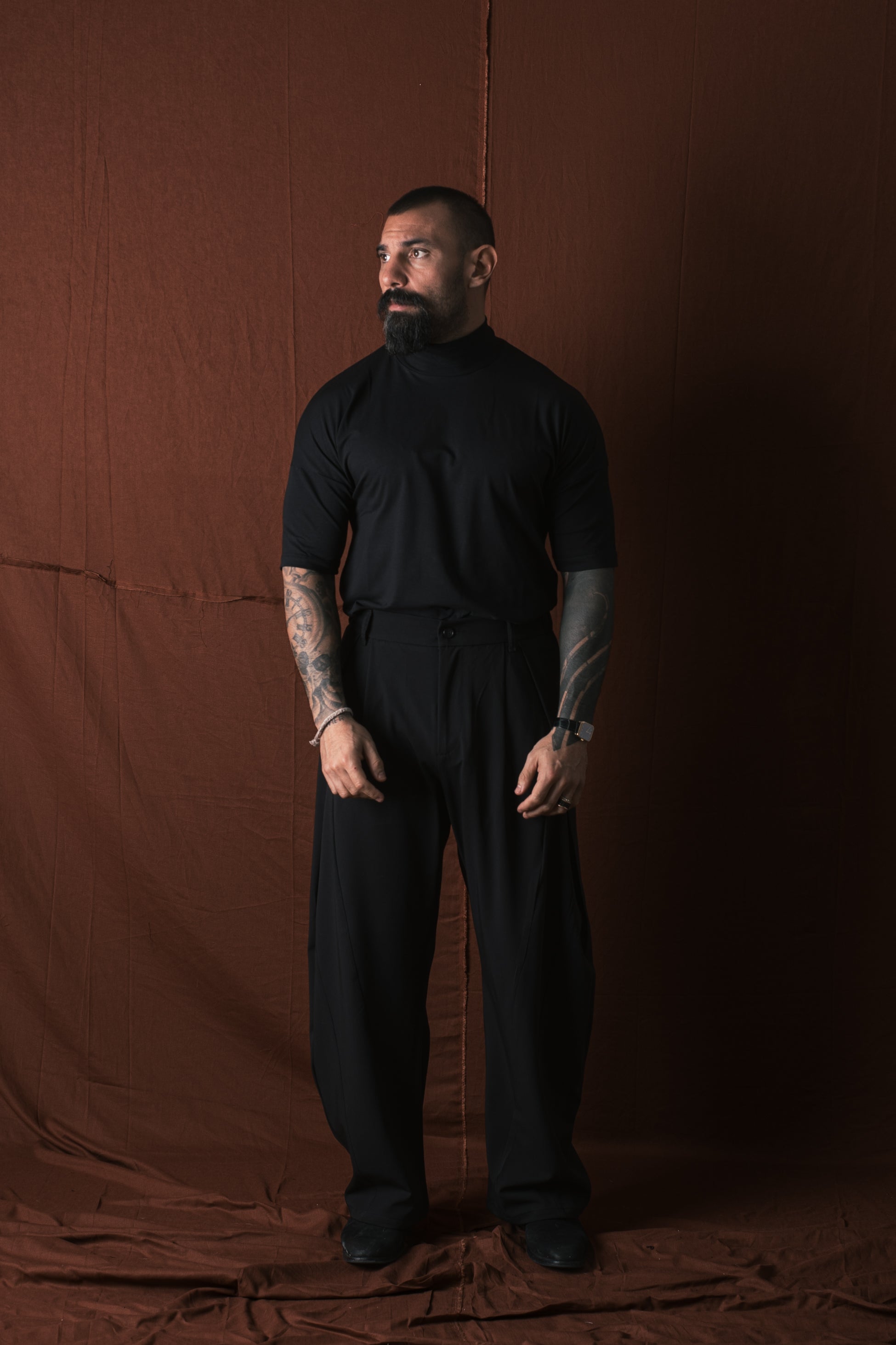 T-shirt Mezzocollo Nero