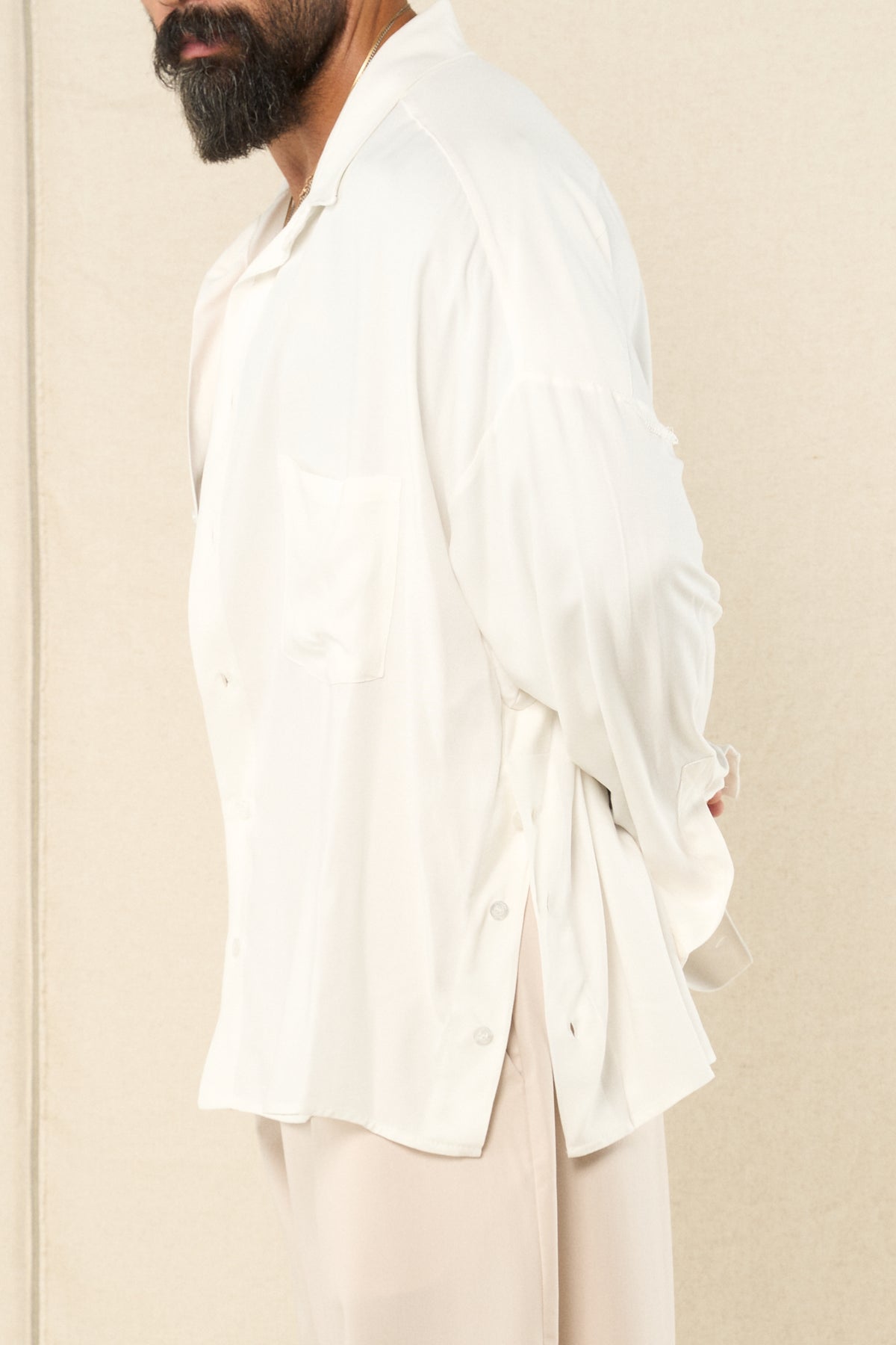 Camicia BigOver Viscosa  Bianco