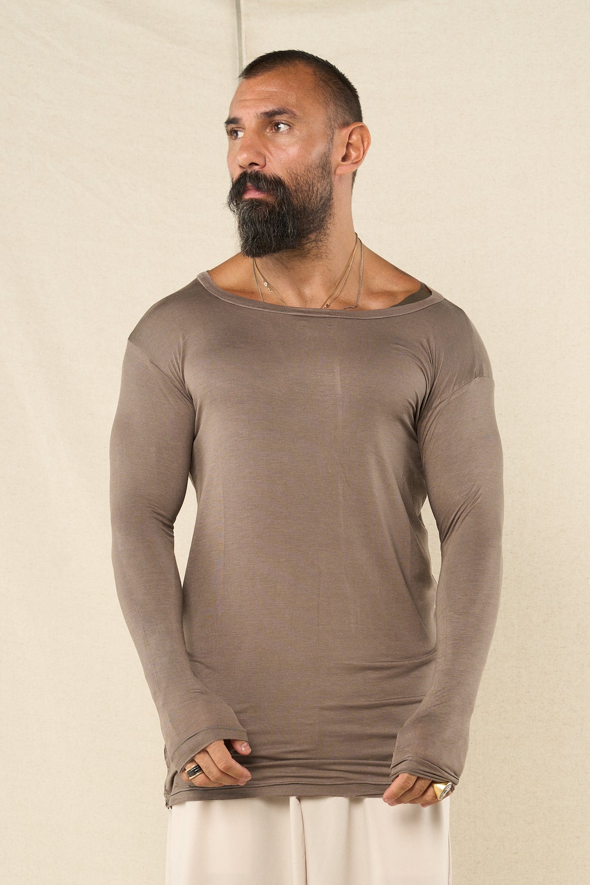 T-shirt Viscosa  M/L Fango