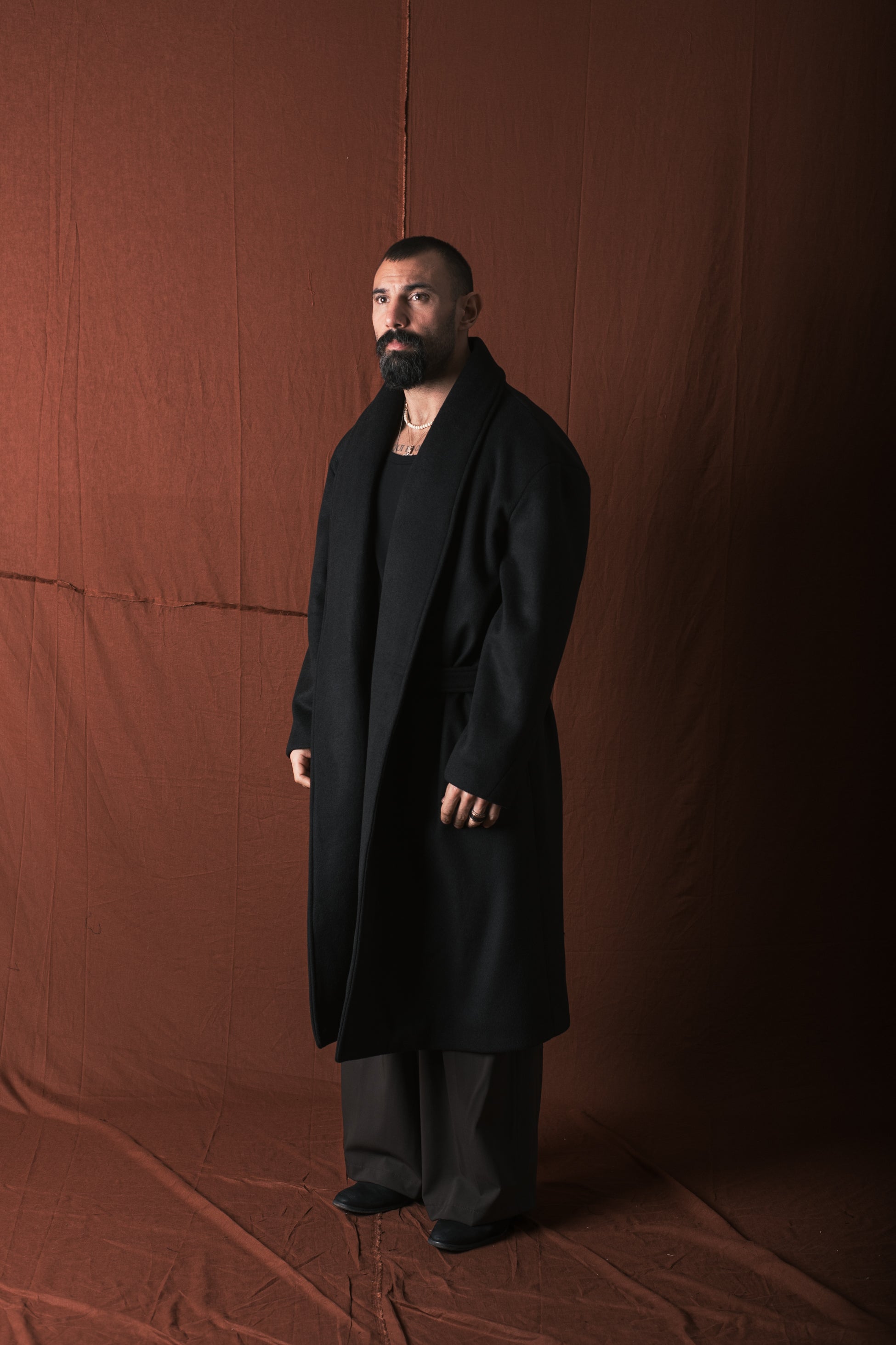 Cappotto Nomade Sciallato Nero