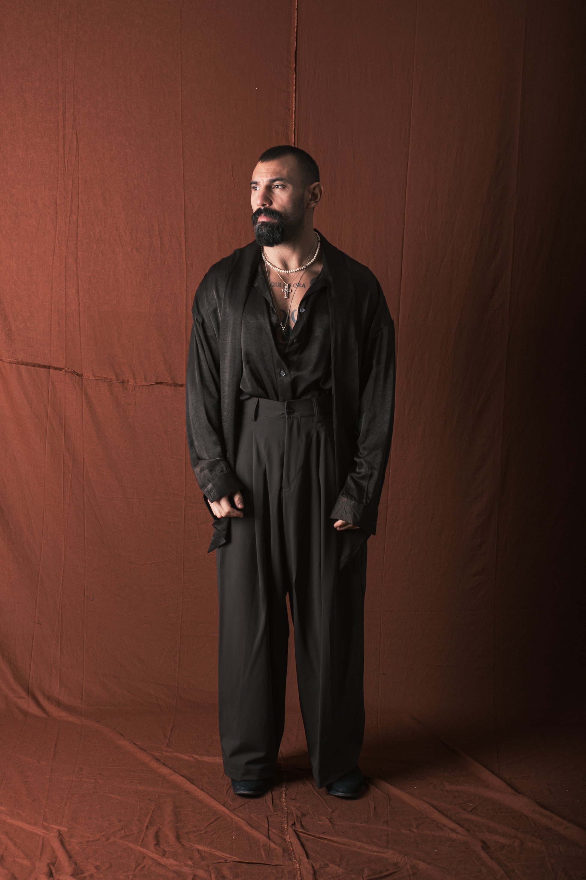 Camicia Con Foulard Moro