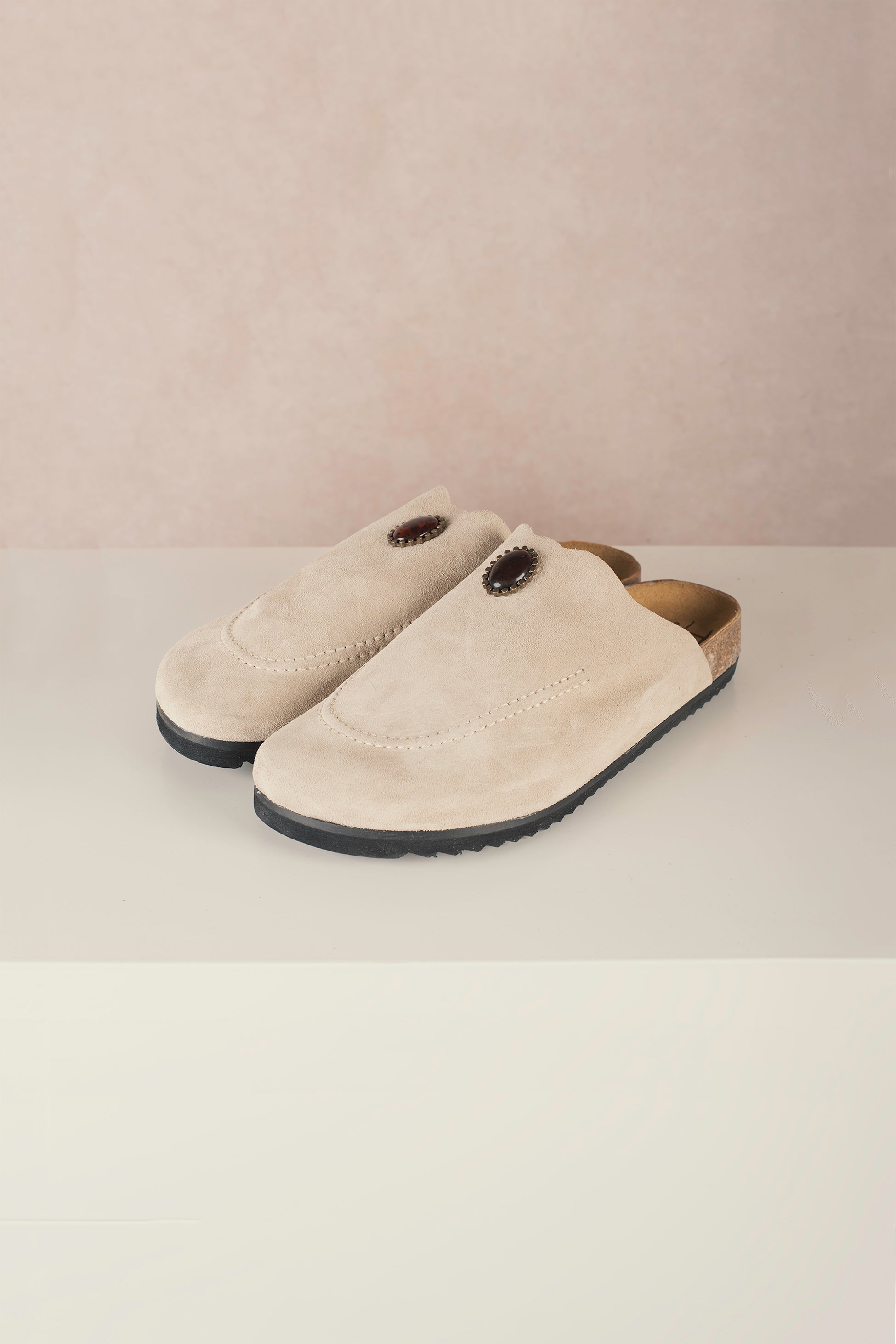 Mules Tulum  Borchia Beige