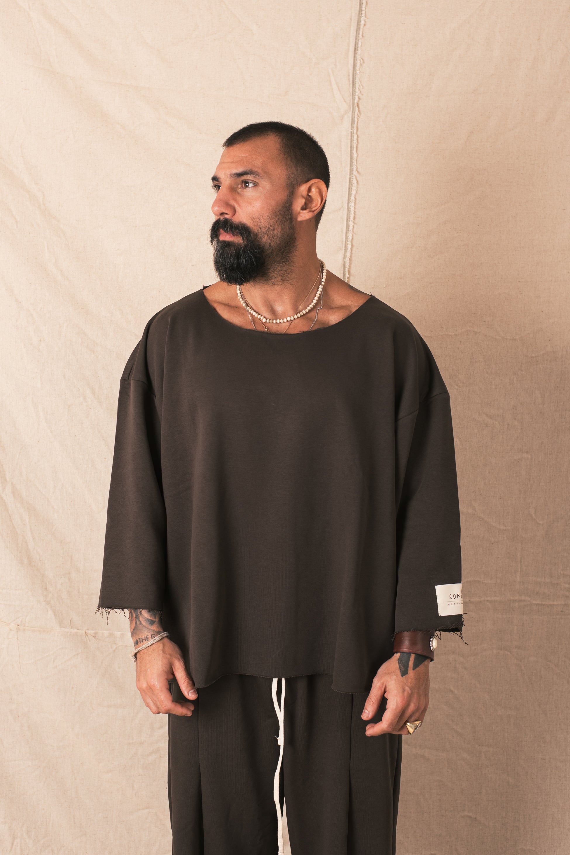 Felpa Collo Barca Moro