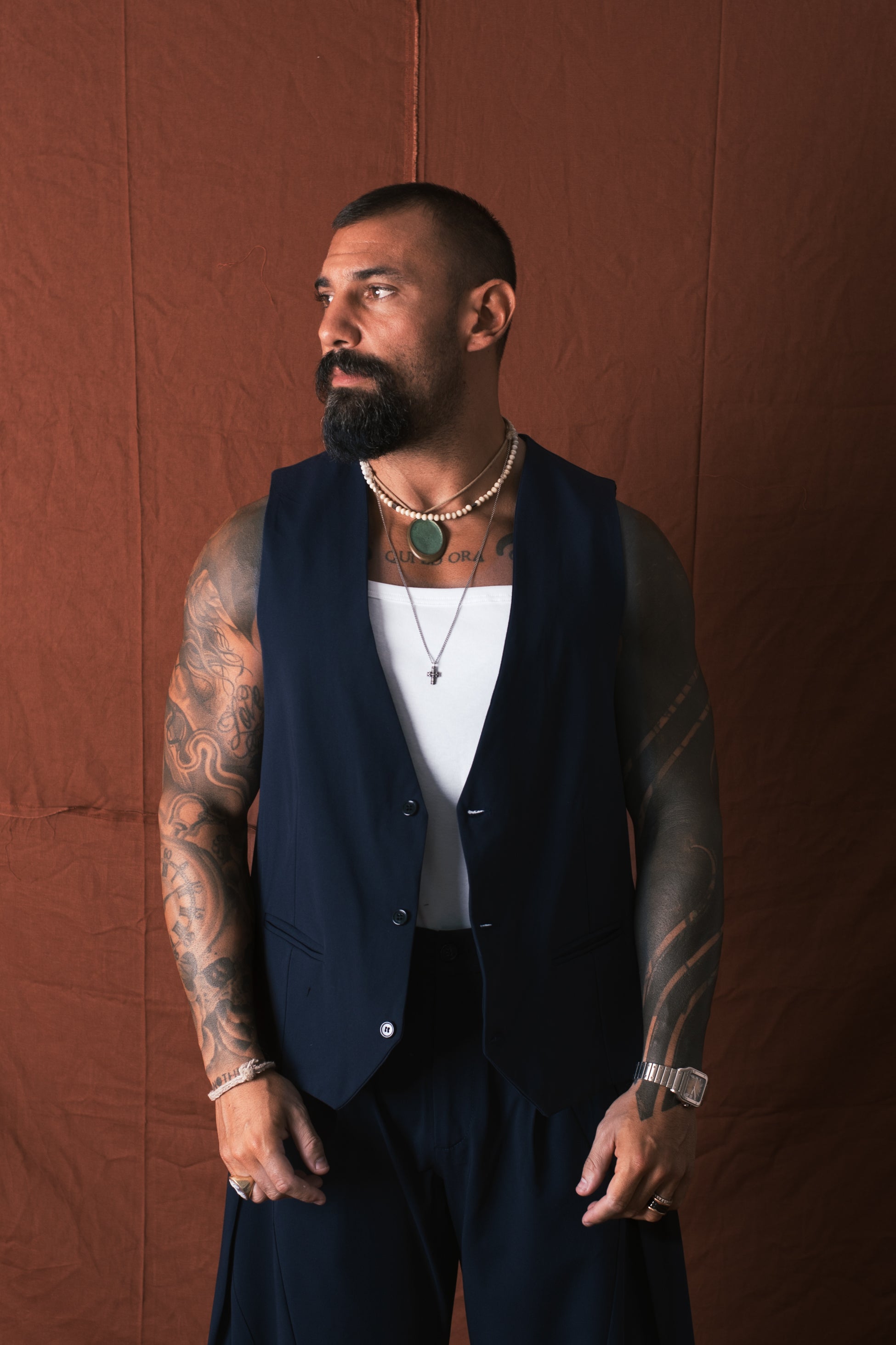 Gilet 3 Bottoni Blue