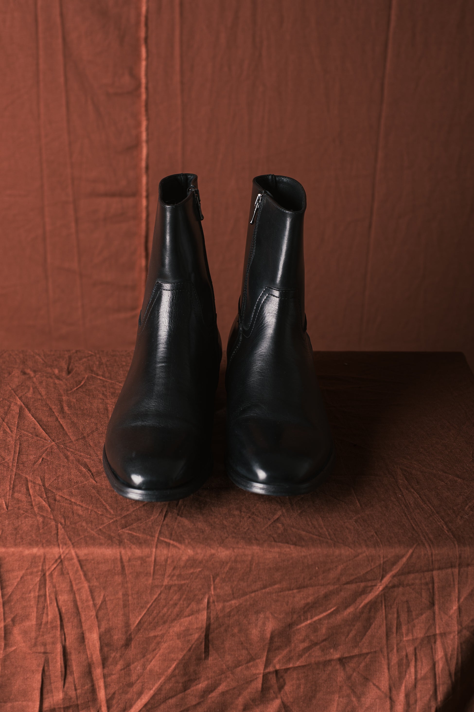 Stivale Con Zip  Nero