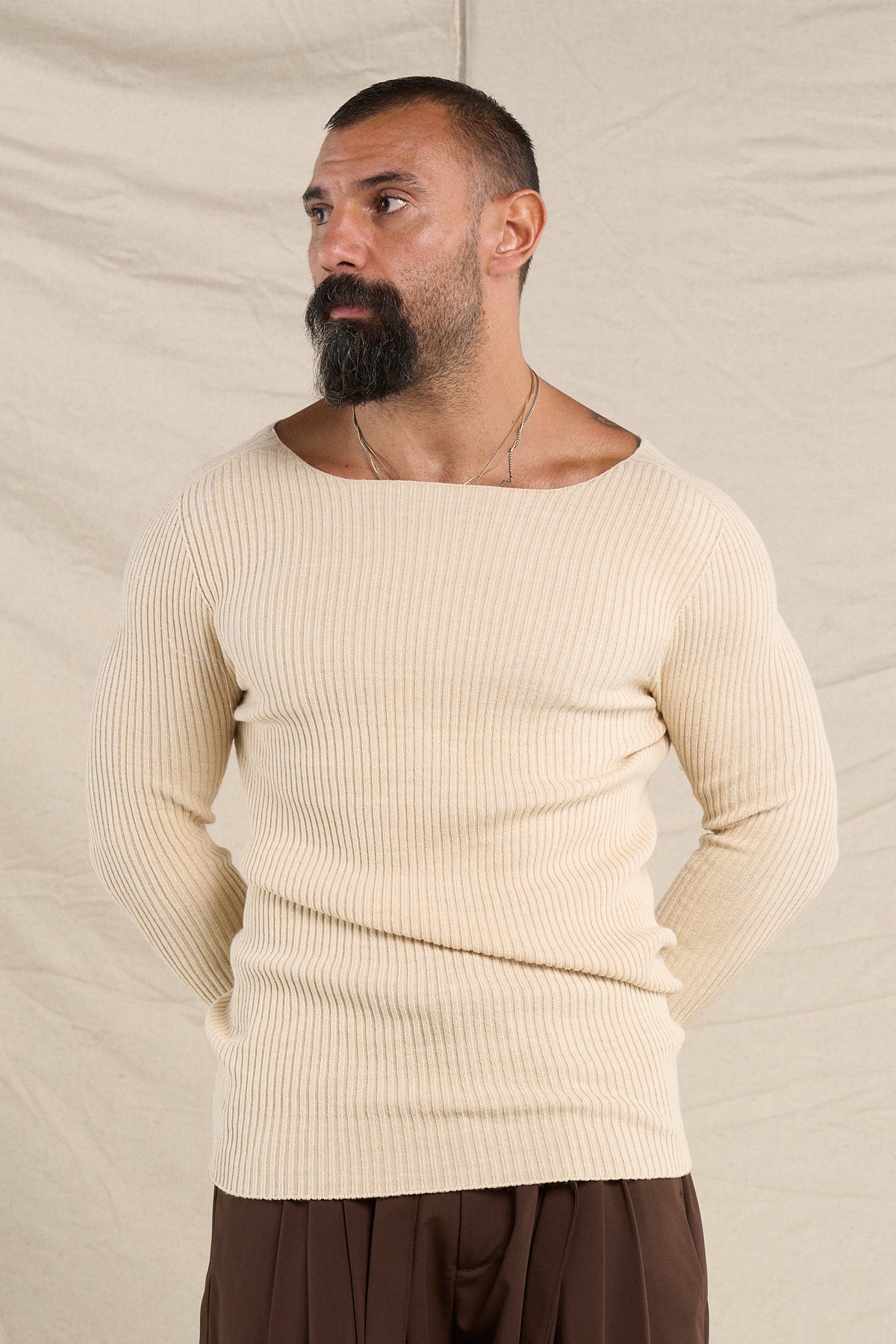 Maglione In Costa Naturale