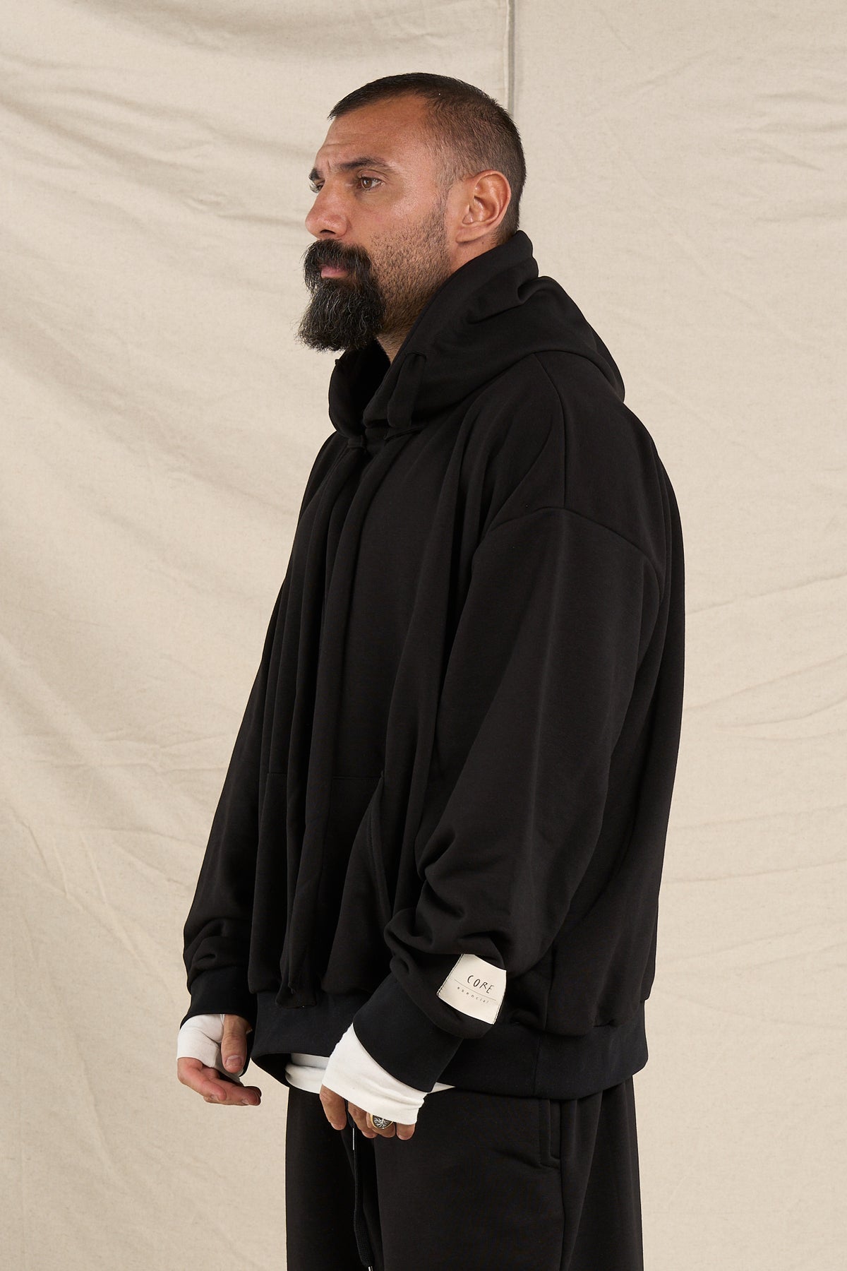 Felpa Cappuccio Nero