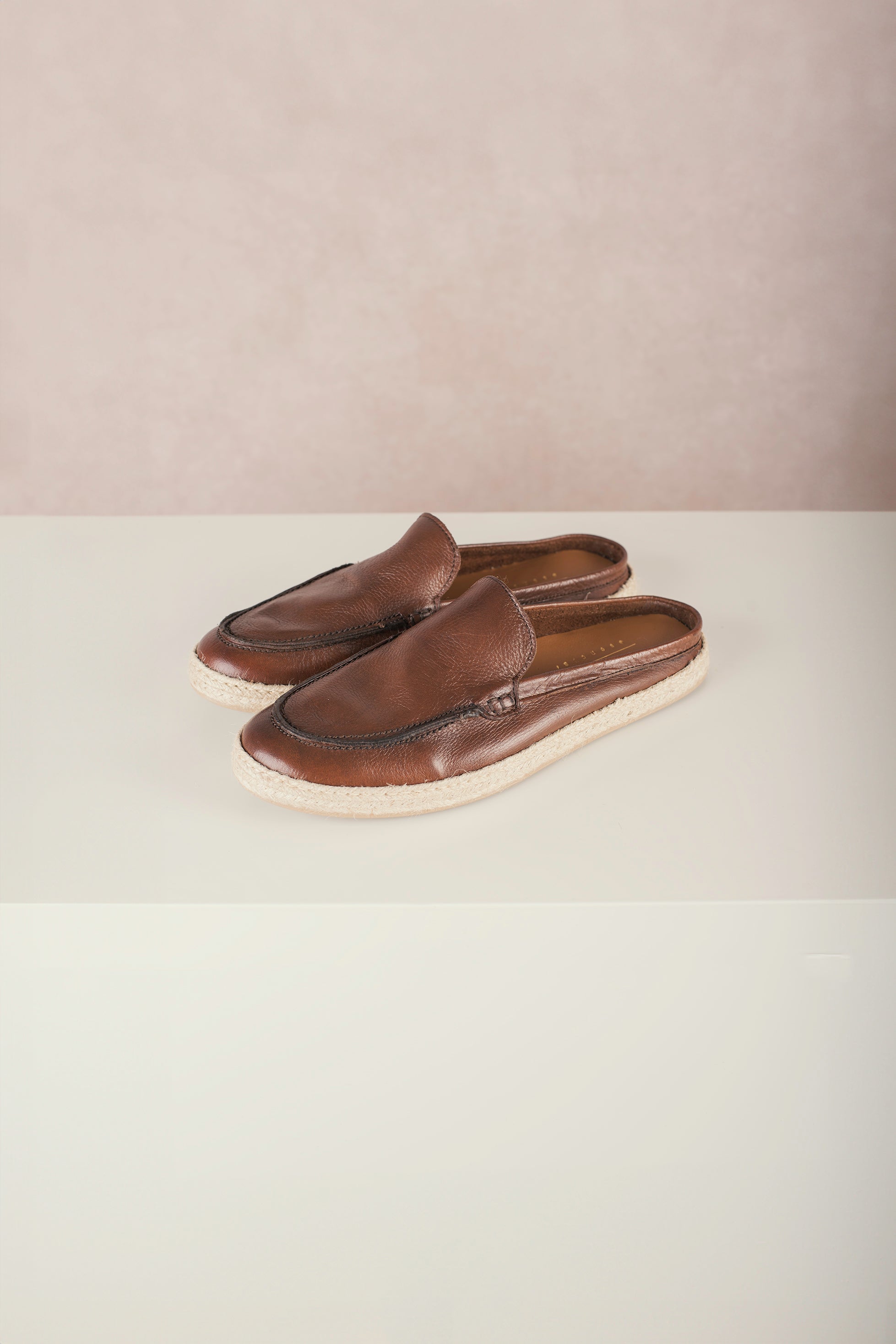Sabot Espadrillas  In Pelle Moro
