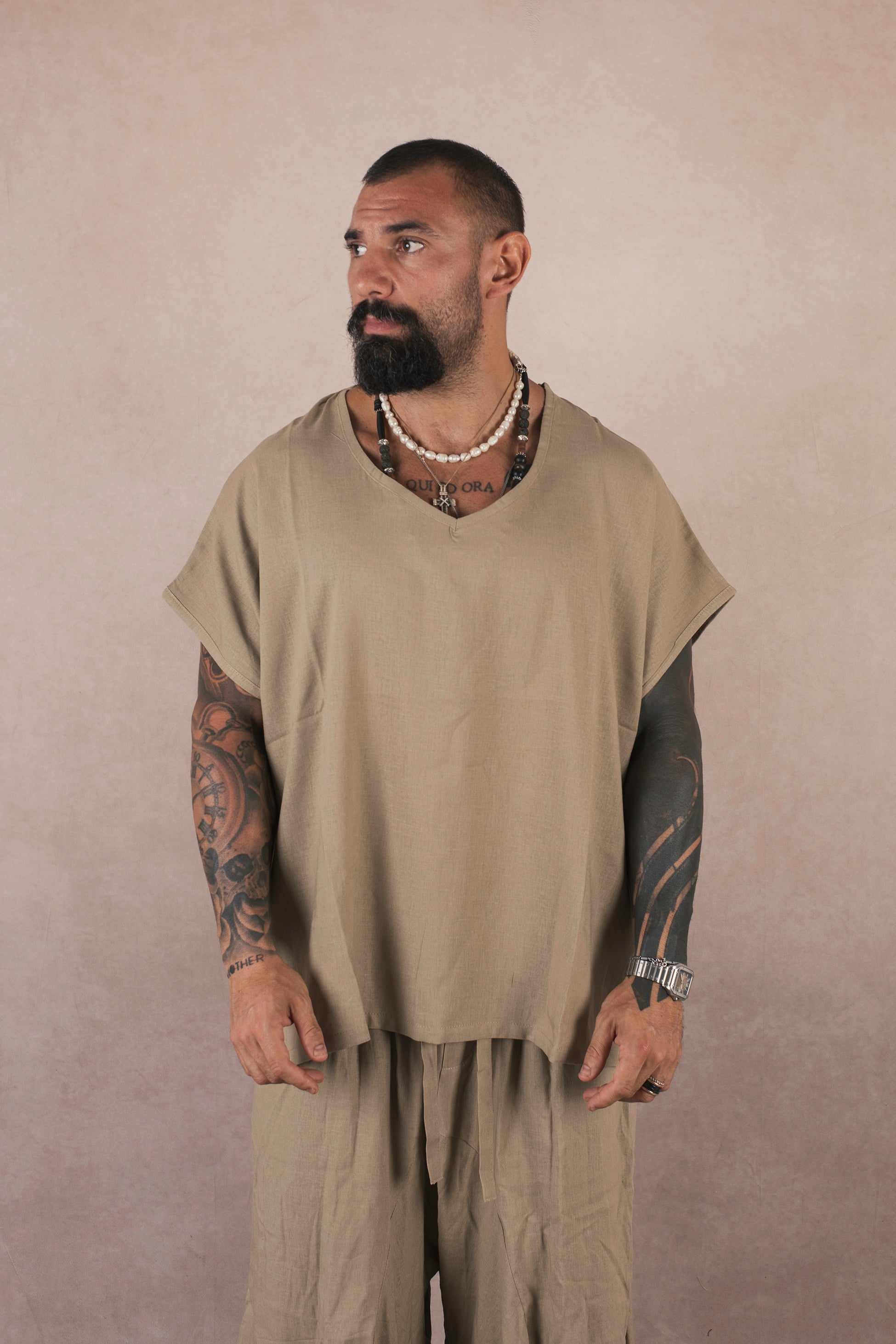 Chamaco In Lino Khaki