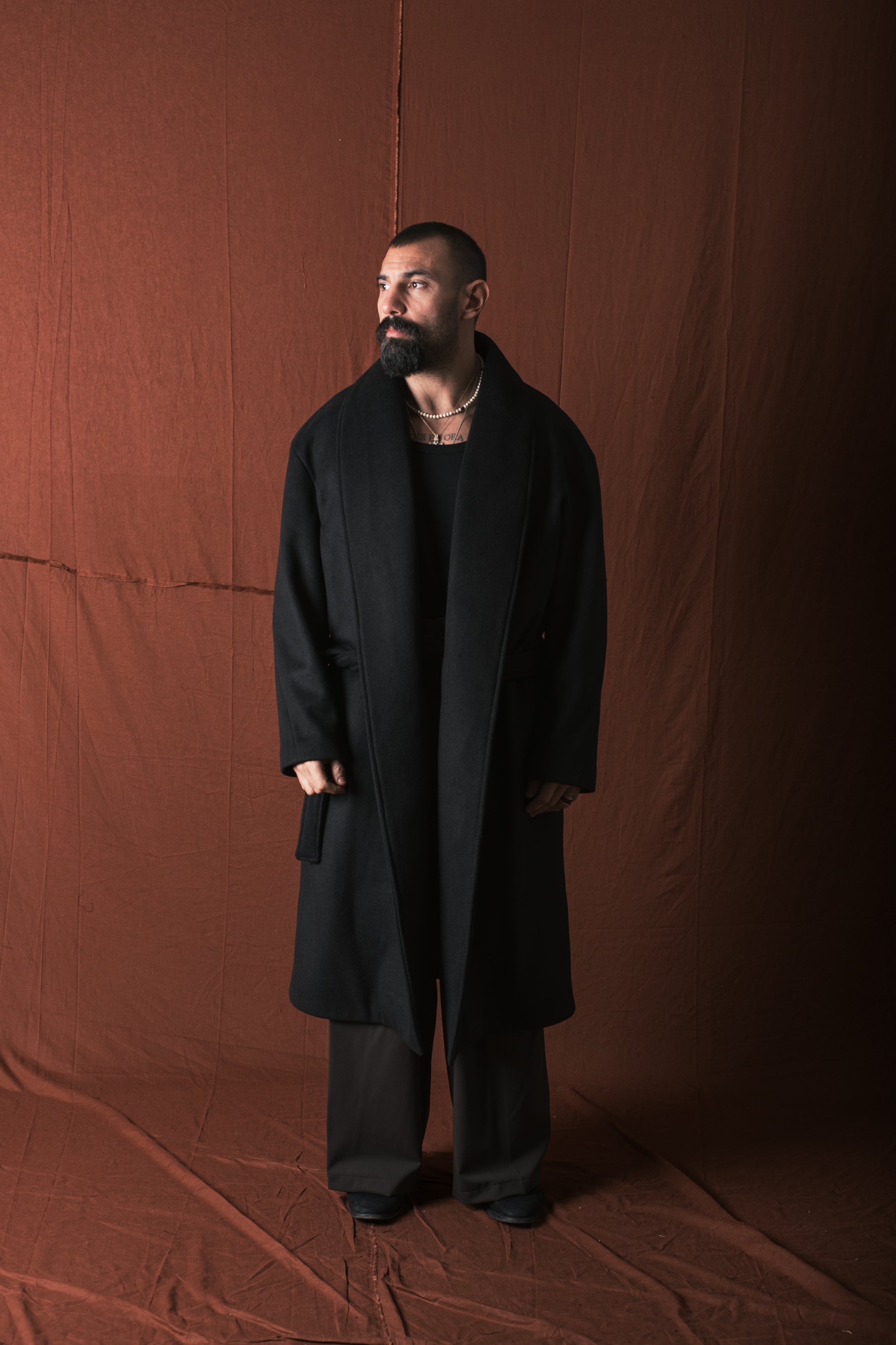 Cappotto Nomade Sciallato Nero