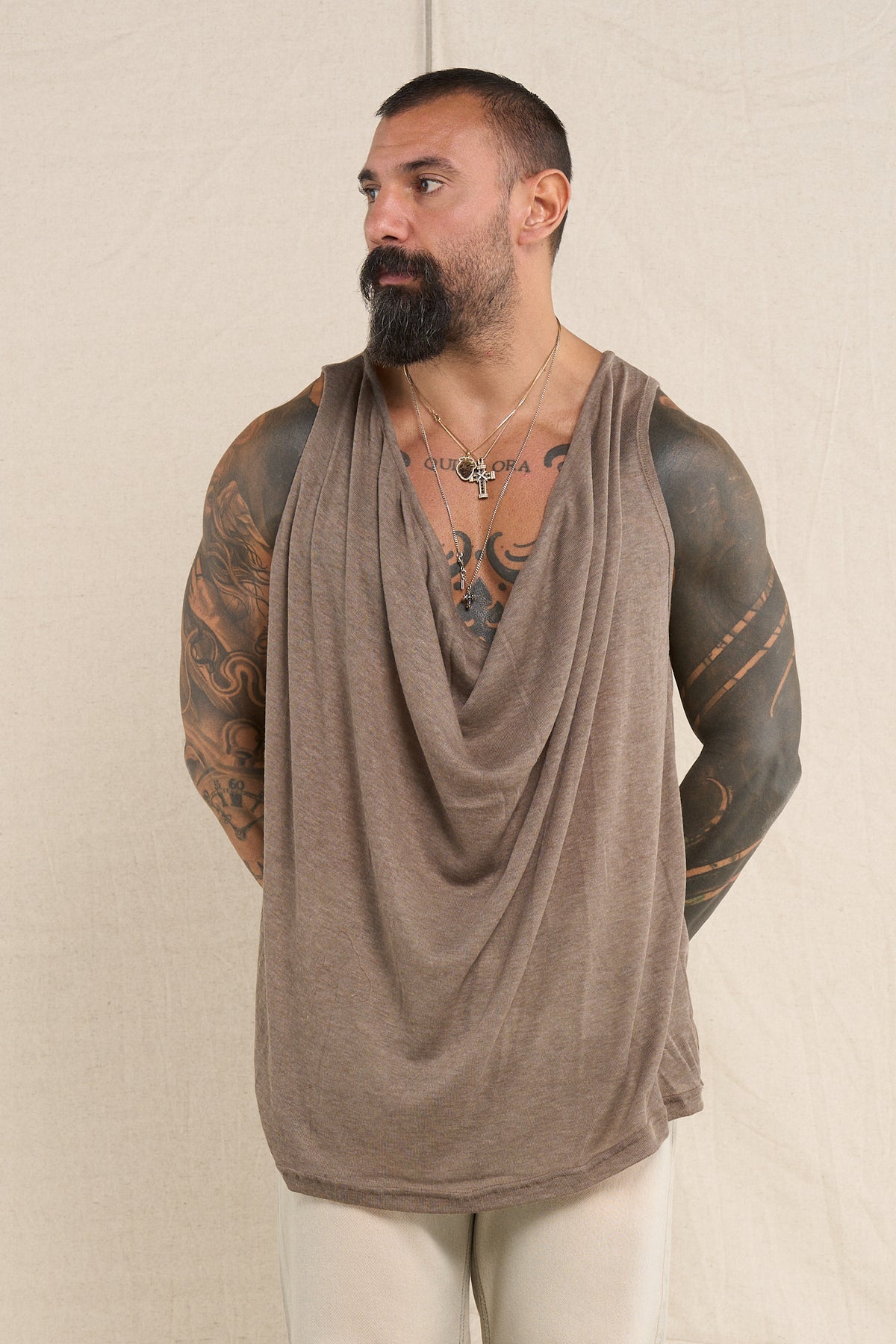 Camiseta de tirantes de punto negra