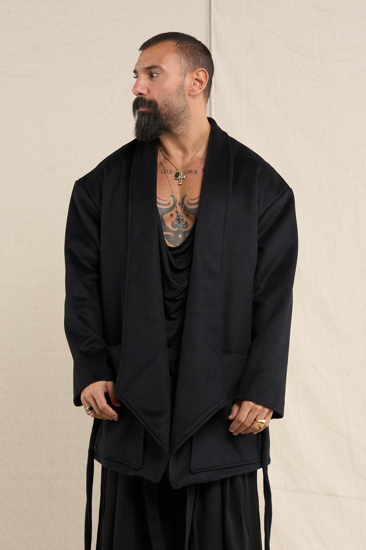 Cappotto Sciallato Nero
